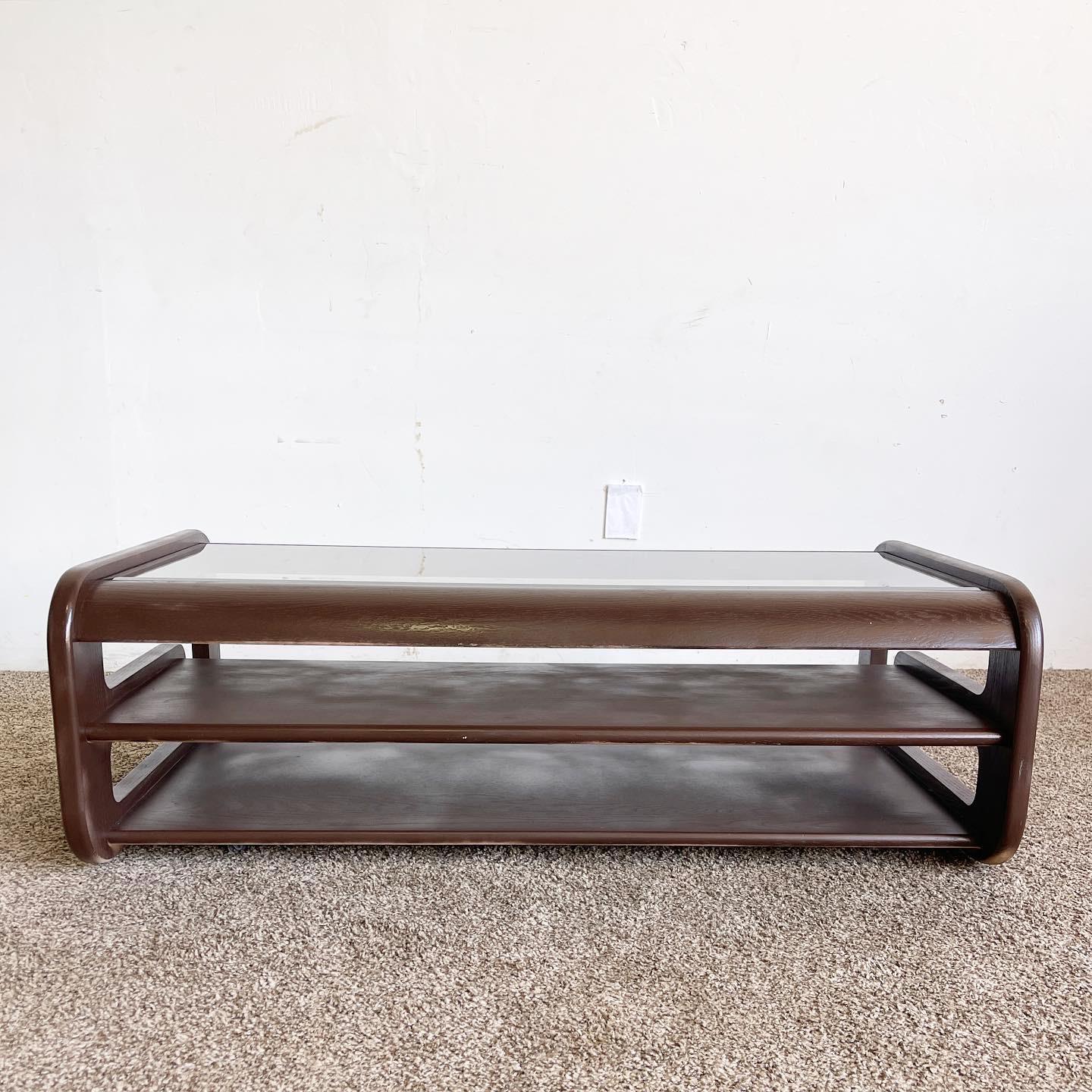 Late 20th Century Mid Century Modern Lou Hodges Style Coffee Table