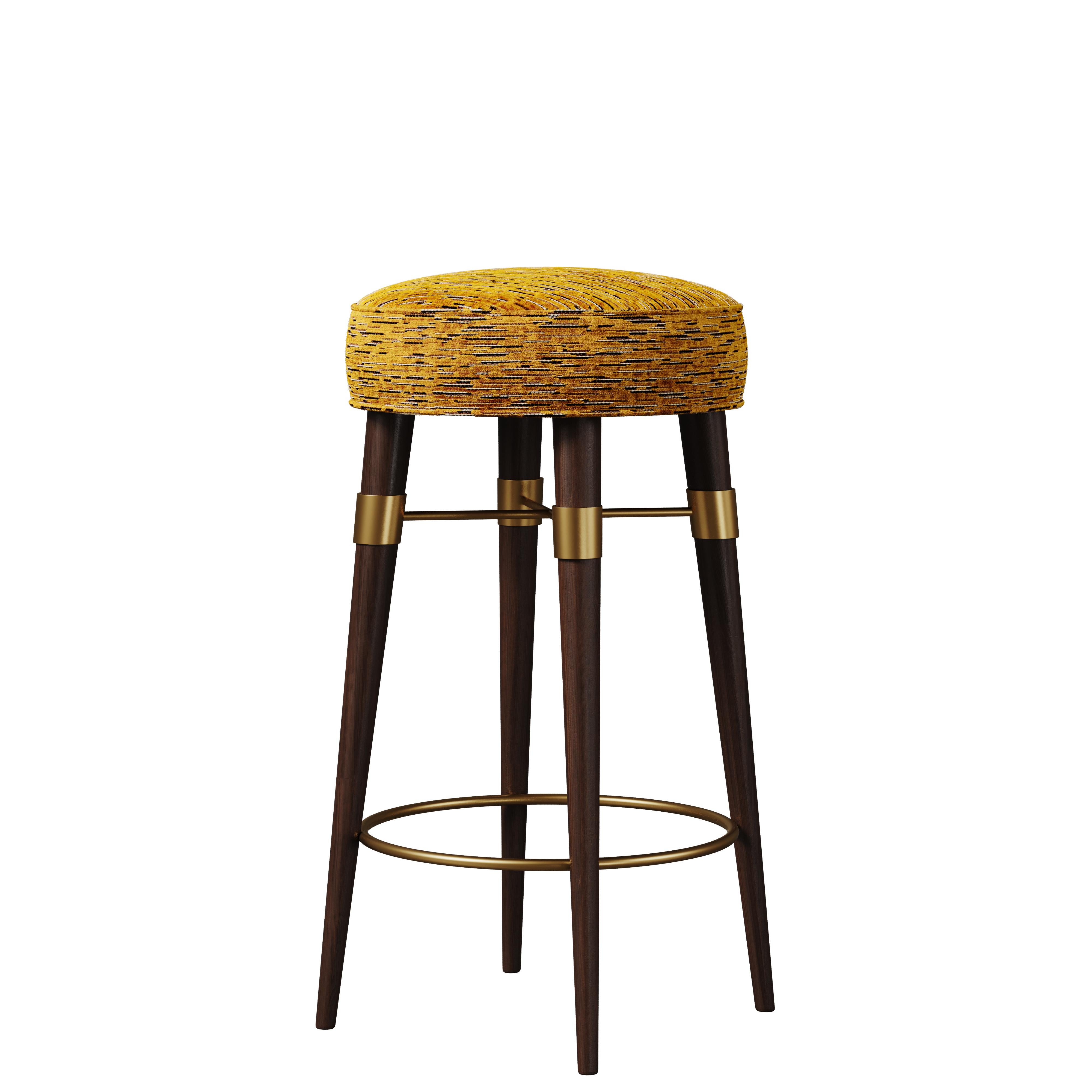 brown leather bar stools with gold legs