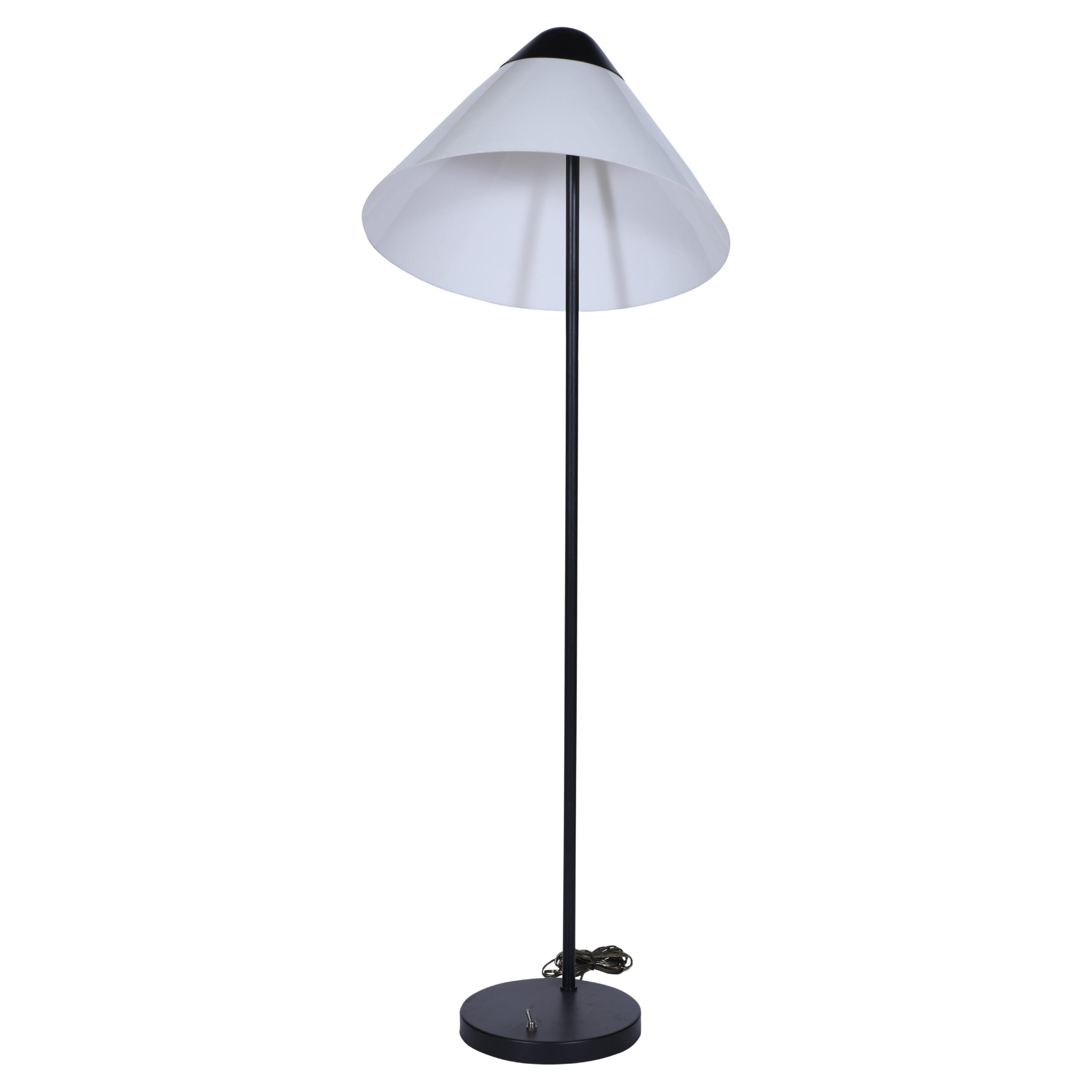 Mid Century Modern Louis Poulsen Floor Lamp with Acrylic Shade For Sale