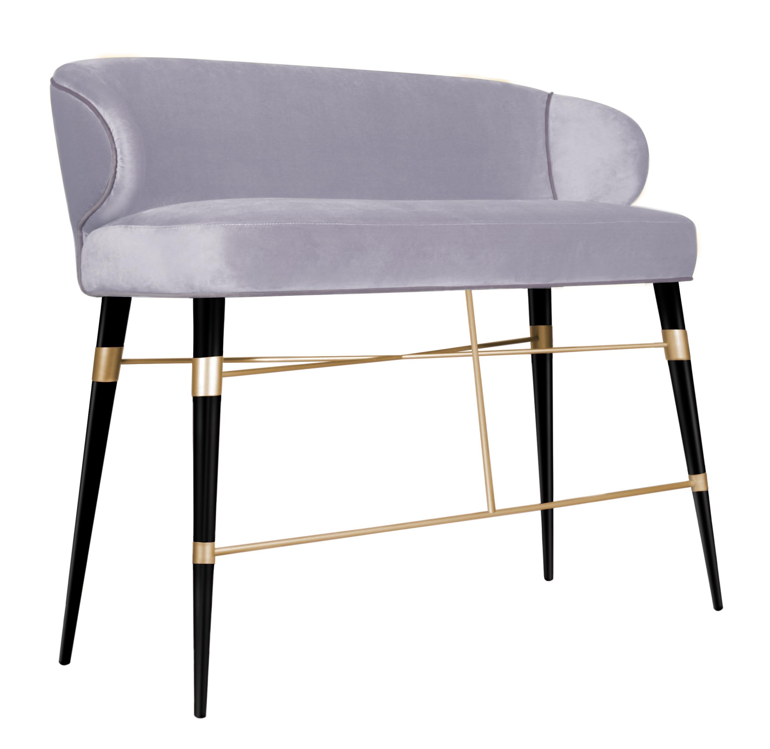 Contemporary Mid-Century Modern Louis Twin Seat Made in Portugal by Ottiu For Sale