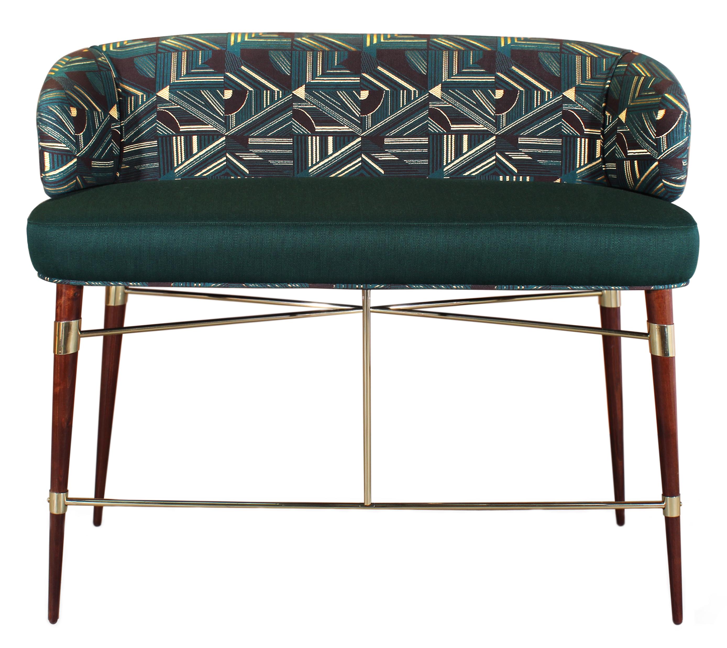 Mid-Century Modern Louis Twin Seat Made in Portugal by Ottiu For Sale 2
