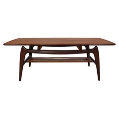 Modernes du milieu du siècle  Table basse en teck Louis Van Teeffelen pour WéBé, années 1950