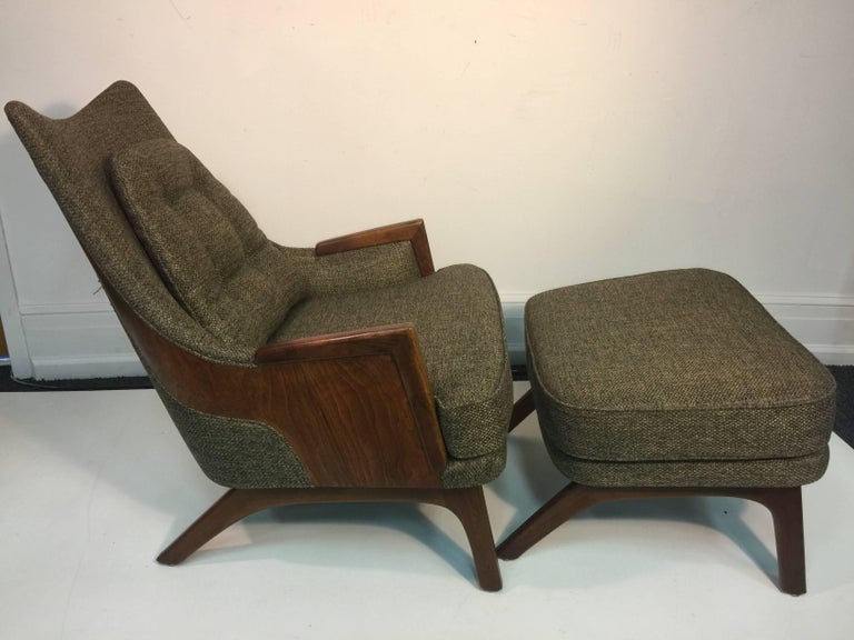 MidCentury Modern Lounge Chair and Ottoman by Adrian Pearsall at