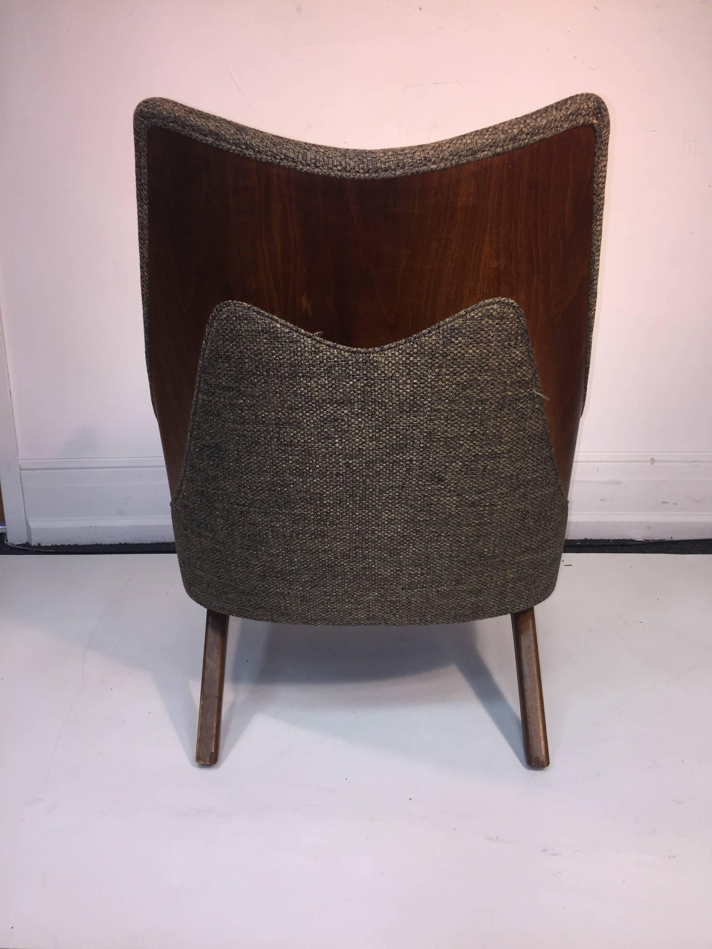 Mid-Century Modern Lounge Chair and Ottoman by Adrian Pearsall 2