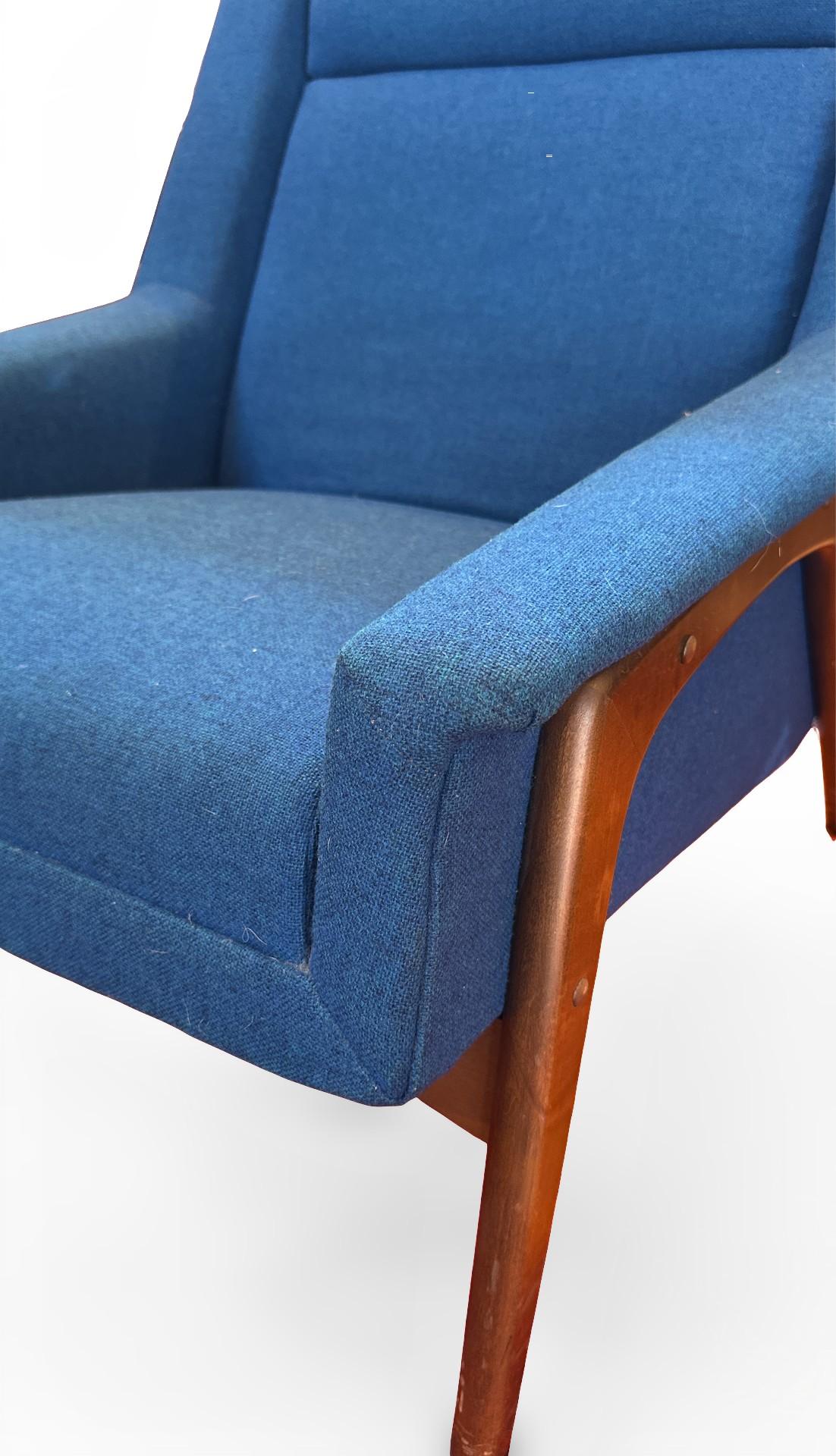 Mid-Century Modern Lounge Chair and Ottoman by B.P. John Furniture Company 8