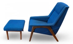 Mid-Century Modern Lounge Chair and Ottoman by B.P. John Furniture Company