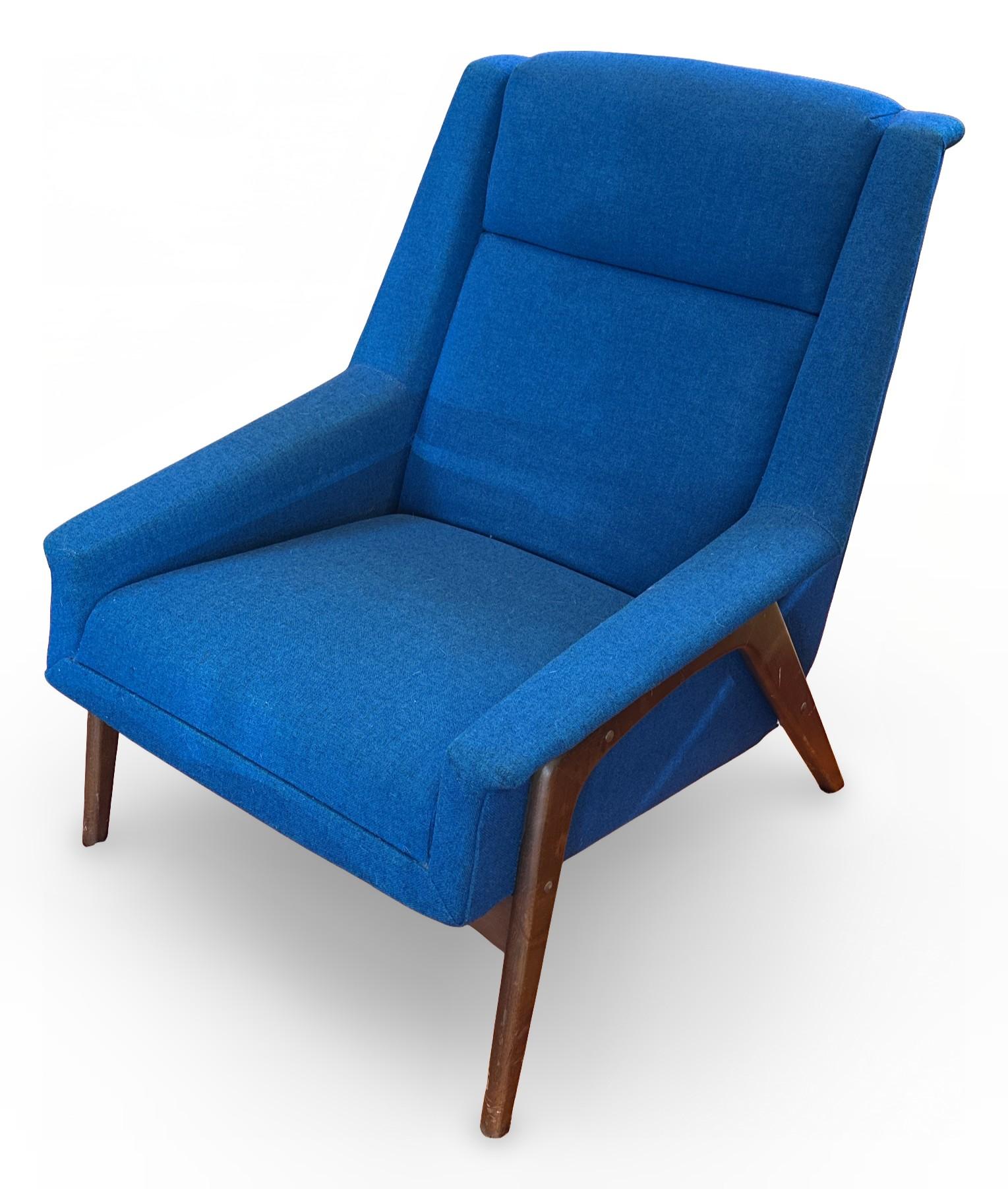 American Mid-Century Modern Lounge Chair and Ottoman by B.P. John Furniture Company