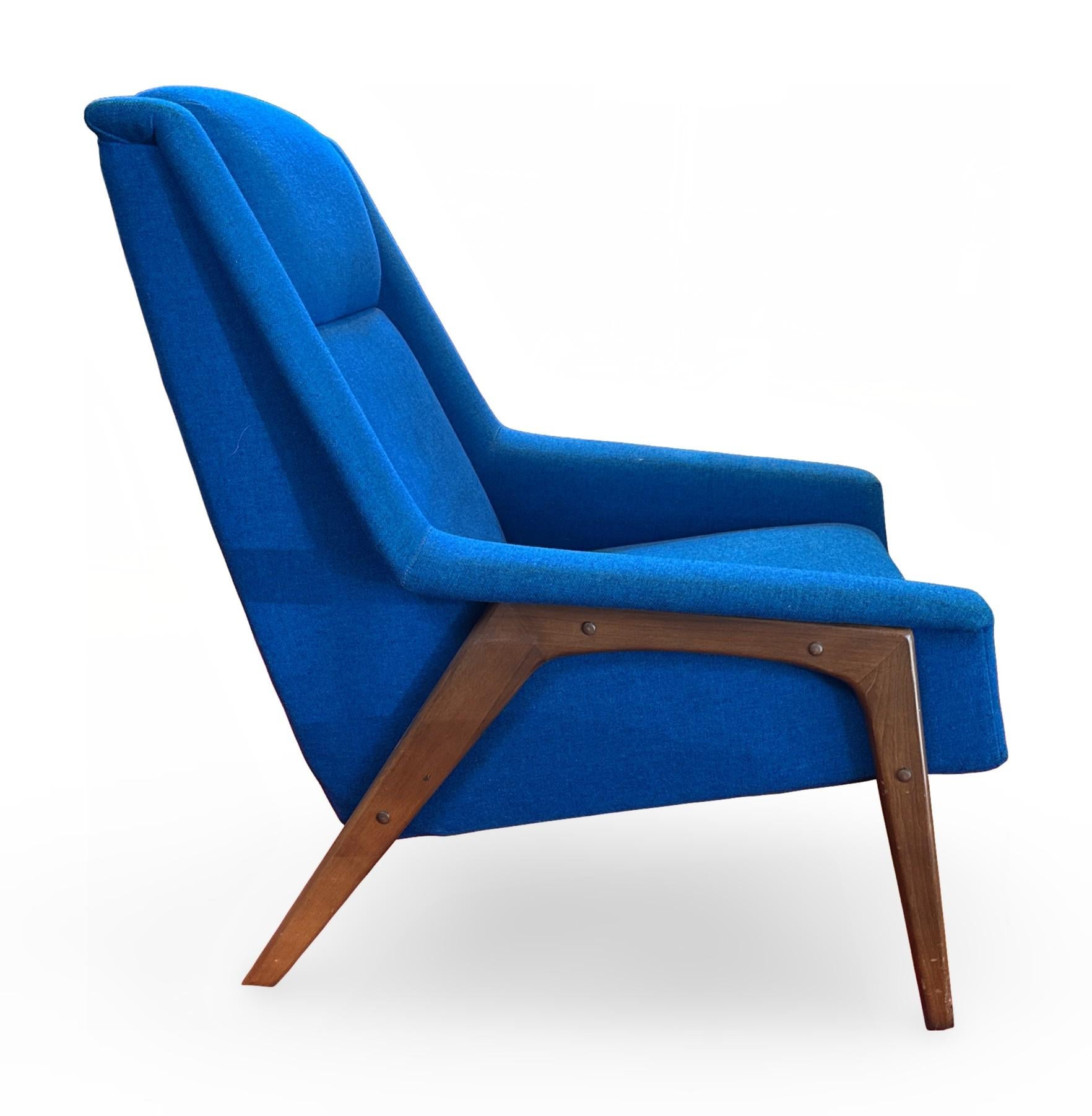 20th Century Mid-Century Modern Lounge Chair and Ottoman by B.P. John Furniture Company