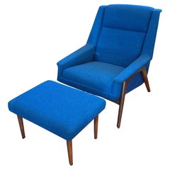 Mid-Century Modern Lounge Chair and Ottoman by B.P. John Furniture Company