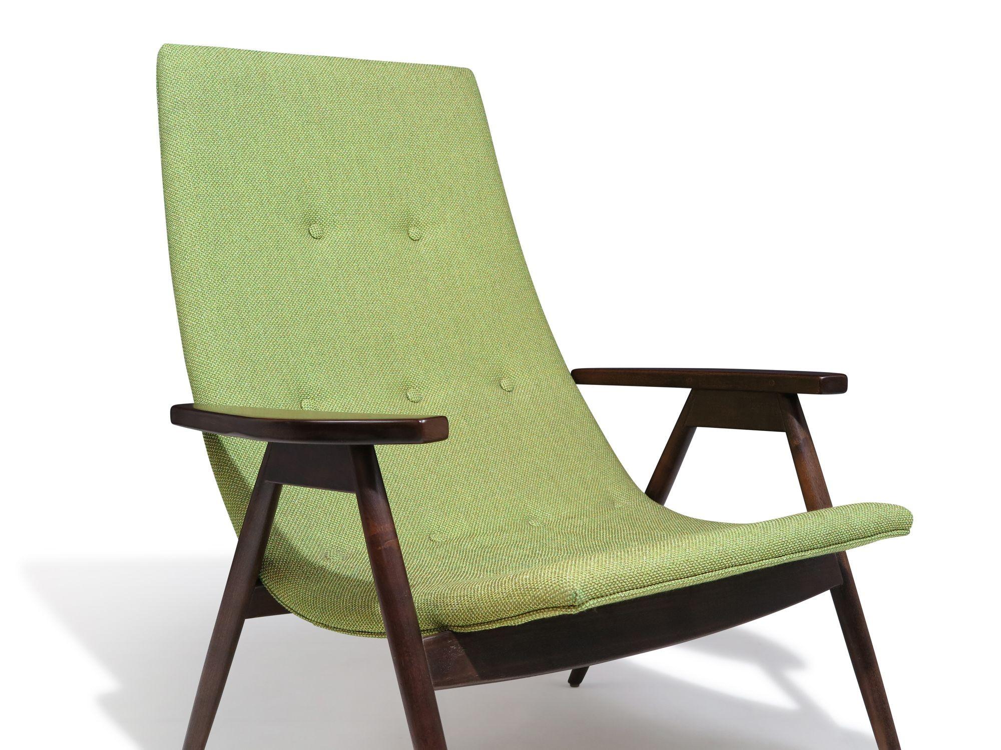 Oiled Mid-Century Modern Lounge Chair by Allan Gould For Sale
