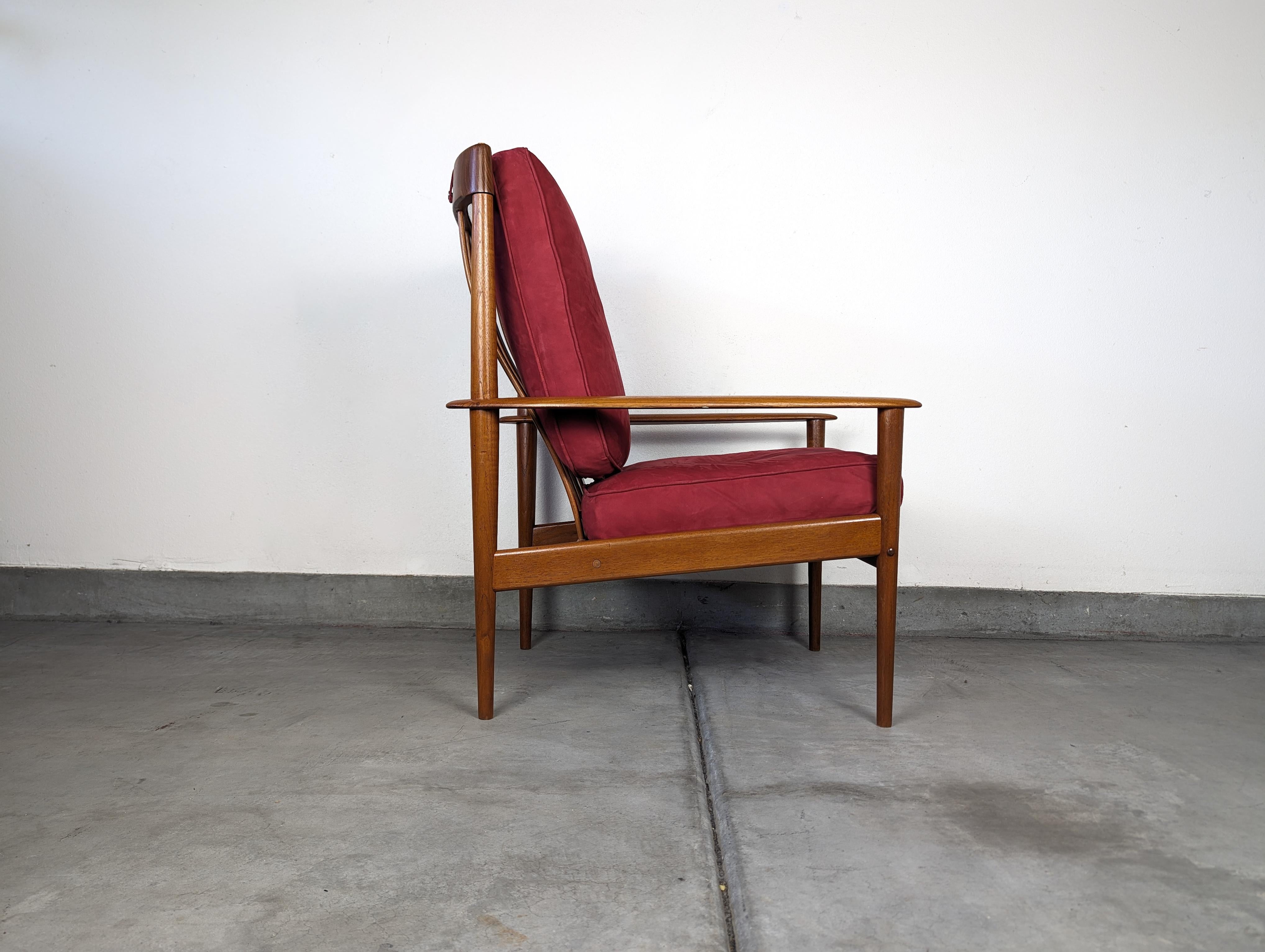 Danish Mid-Century Modern Lounge Chair by Grete Jalk, PJ56 Highback Model, c1960s For Sale