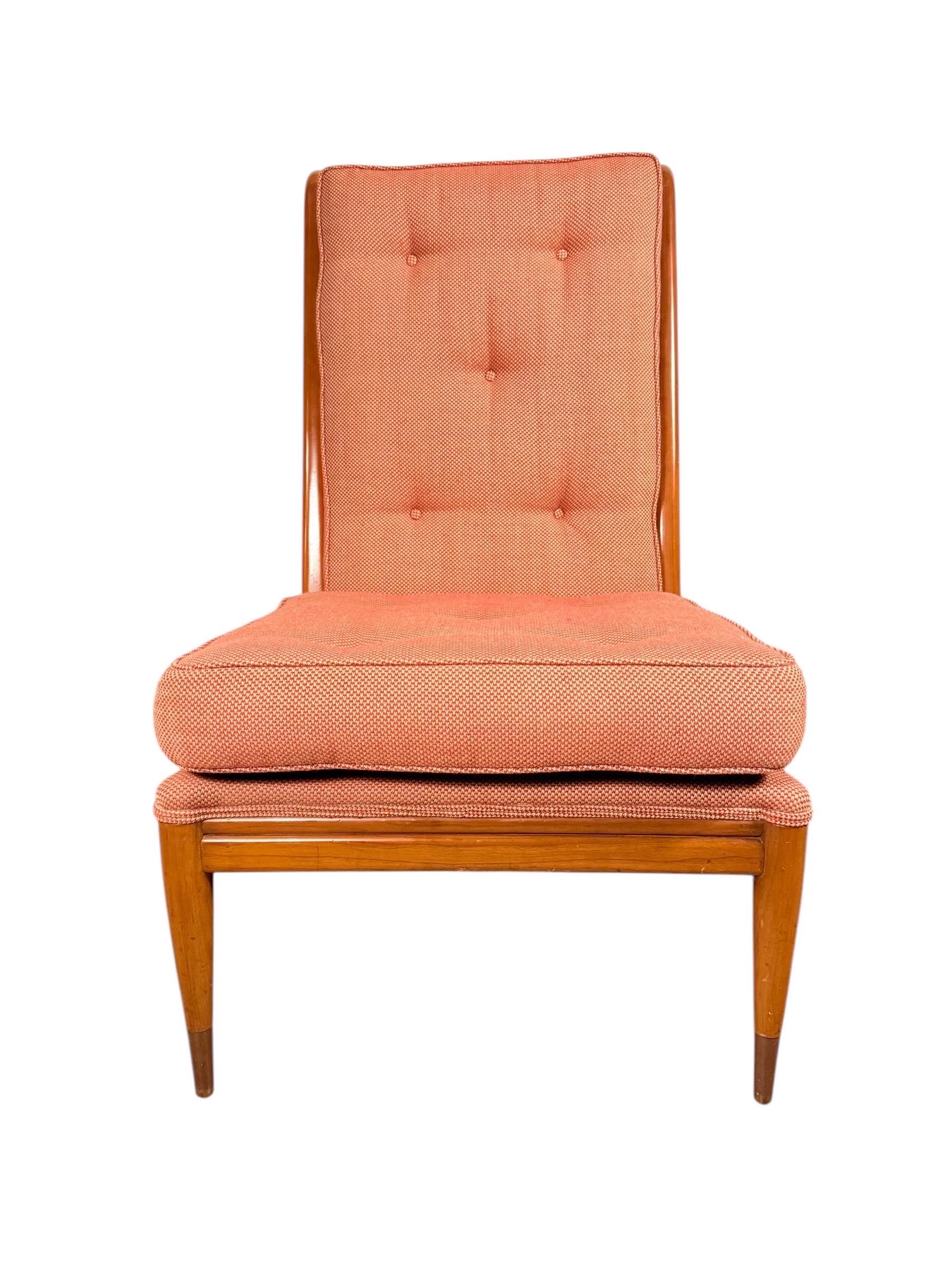 Silla de salón moderna de mediados de siglo de John Stuart Clingman para John Widdicomb siglo XX en venta