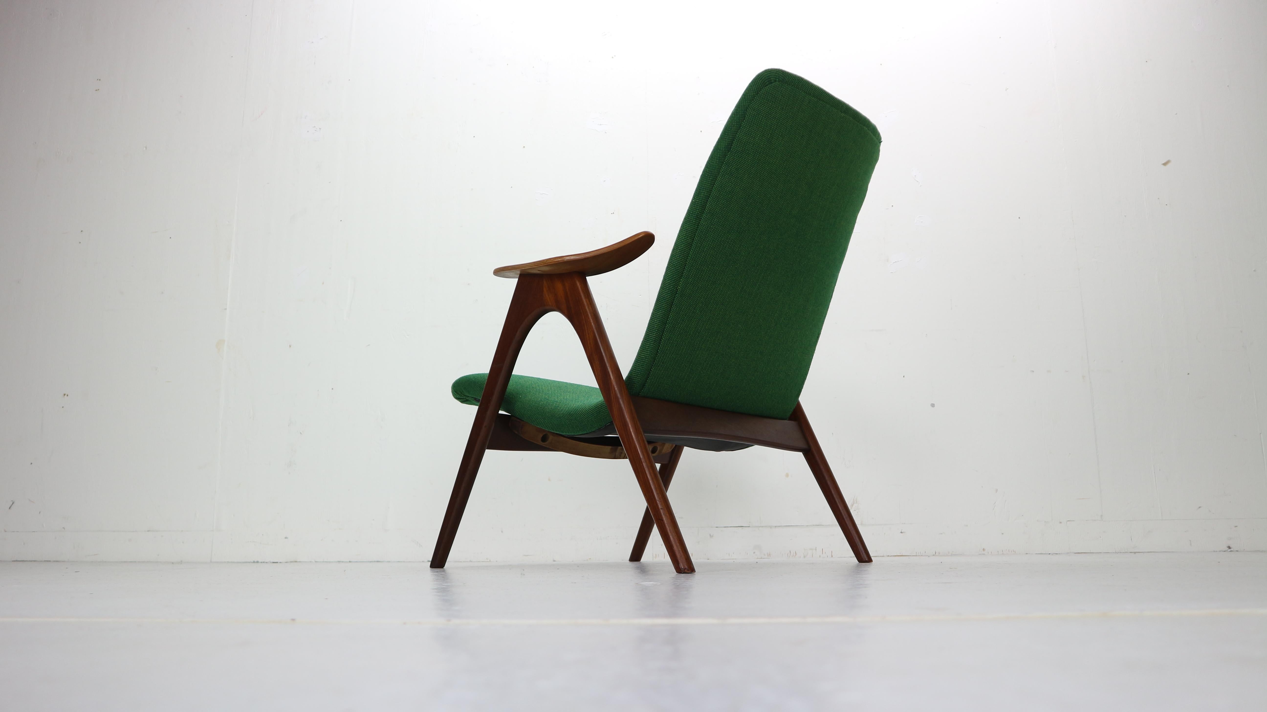 Fabric Mid-Century Modern Lounge Chair by Louis Van Teeffelen for Wébé, 1960s