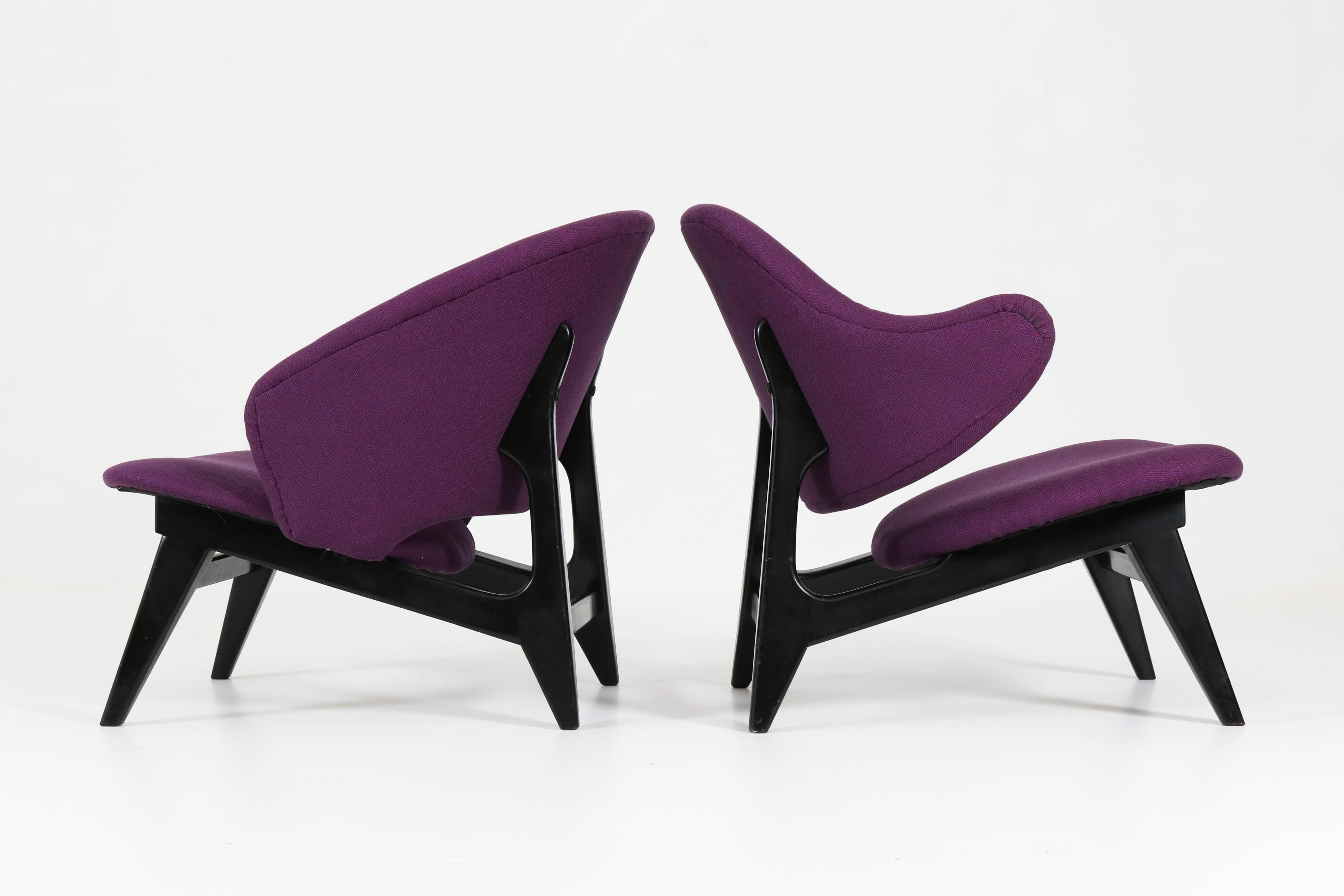 Wood Mid-Century Modern Lounge Chair by Louis Van Teeffelen for Webe, 1960s