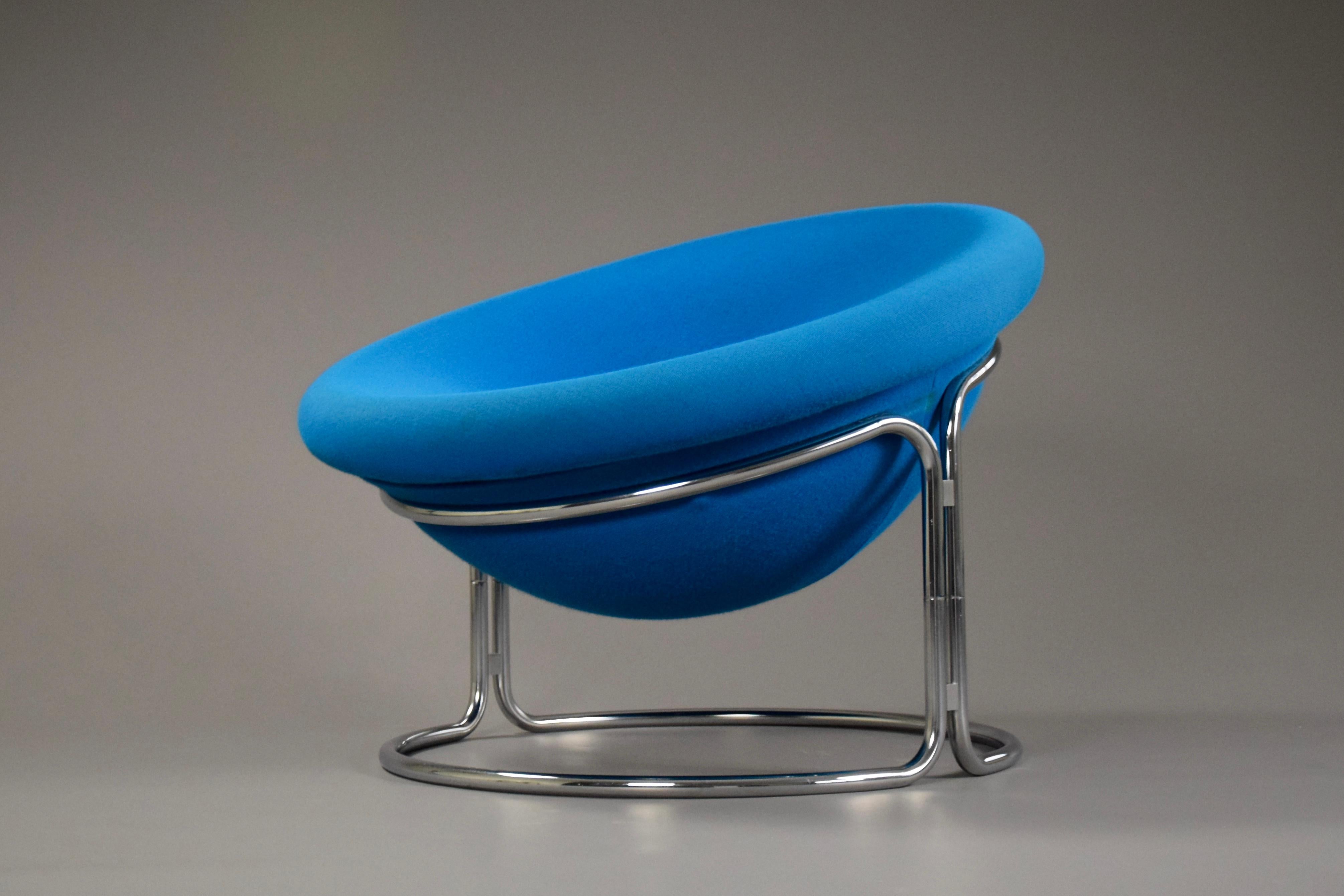 Mid-Century Modern Blue Lounge Chair by Luigi Colani, 1968 6