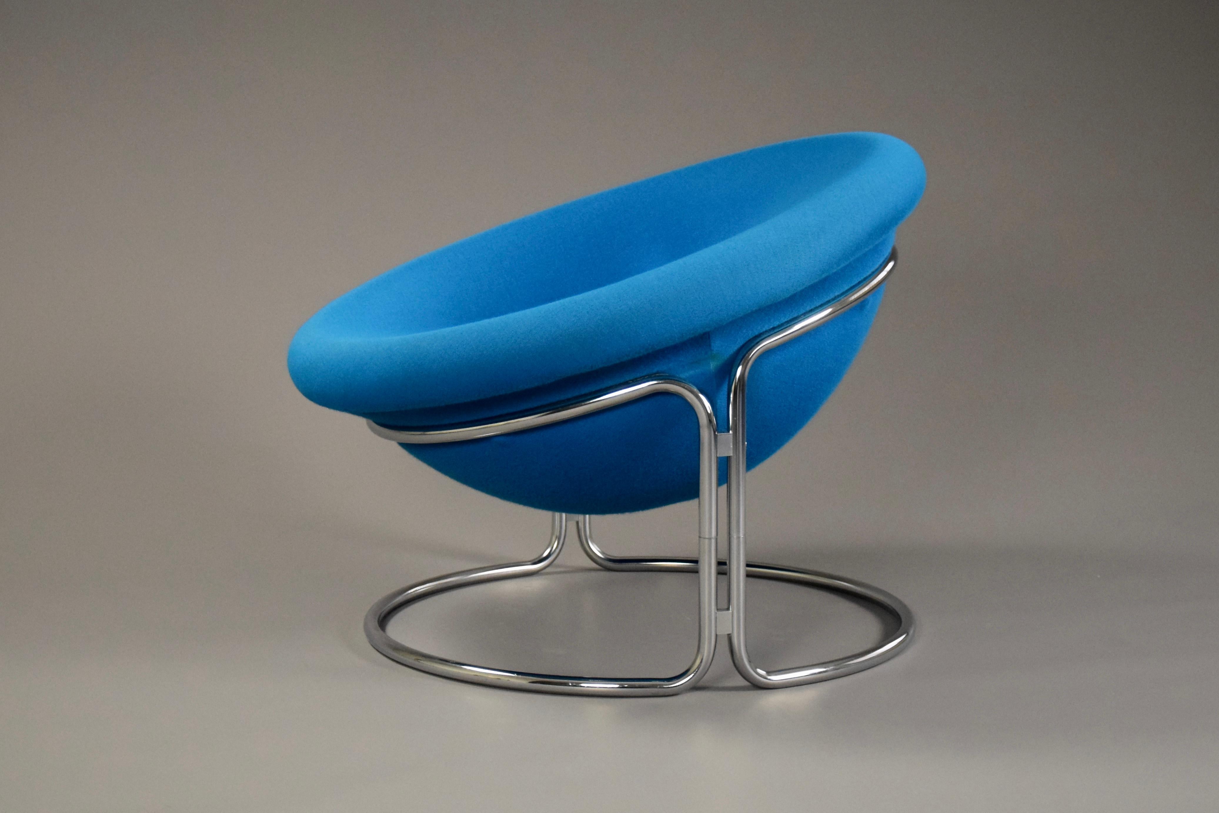 Mid-20th Century Mid-Century Modern Blue Lounge Chair by Luigi Colani, 1968