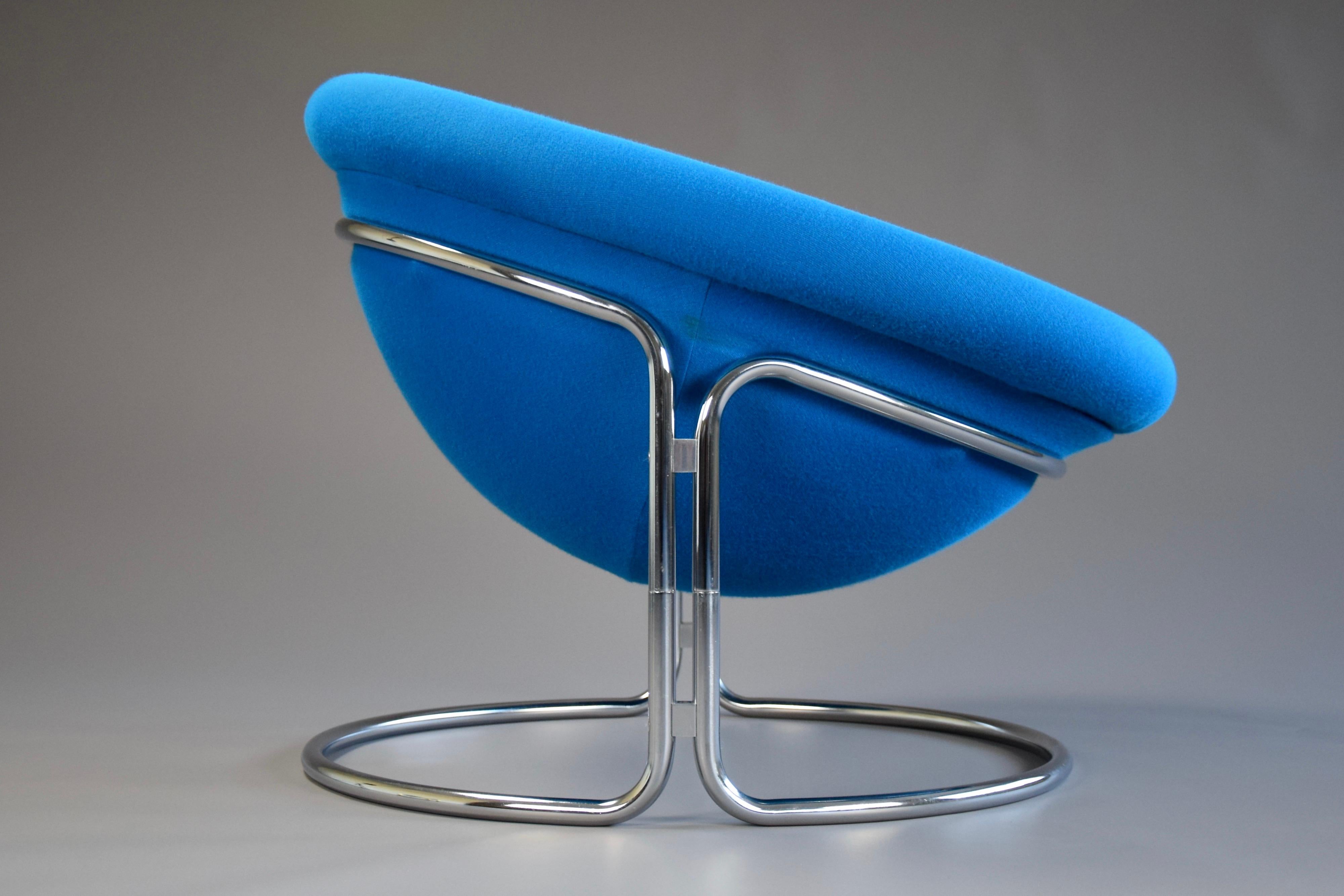 Mid-Century Modern Blue Lounge Chair by Luigi Colani, 1968 3