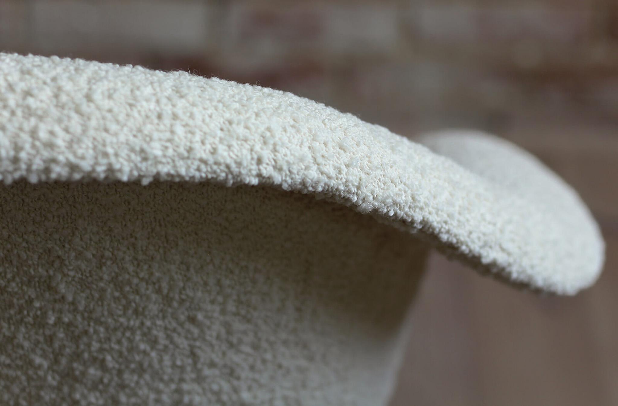 Mid Century Modern Lounge Chair by M. Navrátil, 1950s, French Boucle Fabric For Sale 5