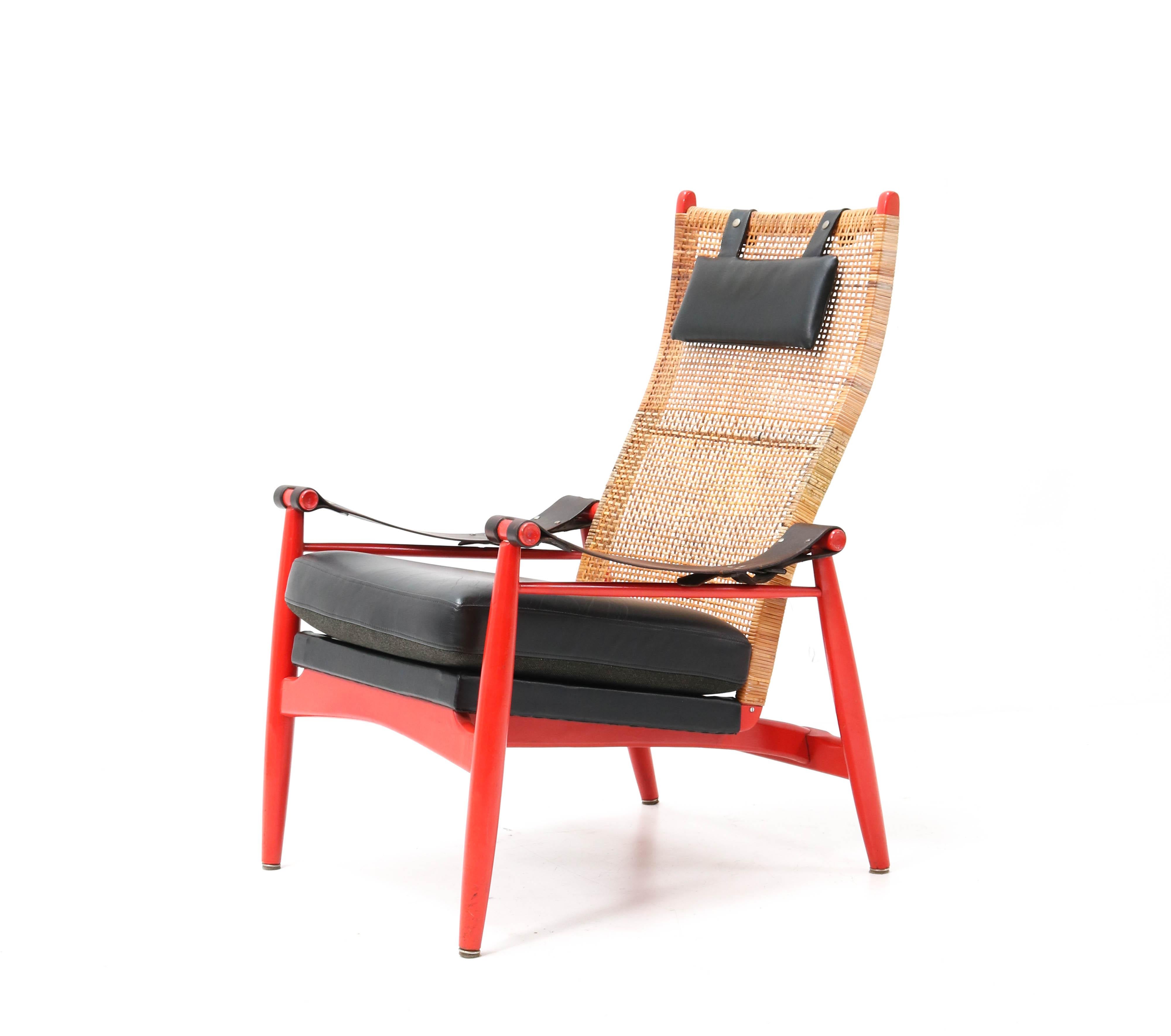 Wood Mid-Century Modern Lounge Chair by P.J. Muntendam for Gebroeders Jonker, 1950s