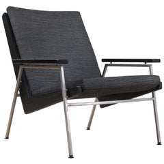 Vintage Mid-Century Modern Lounge Chair by Rob Parry Black and White 1960s Dutch Design