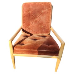 Silla de salón moderna de mediados de siglo de TH Robsjohn Gibbings con cojines de mohair