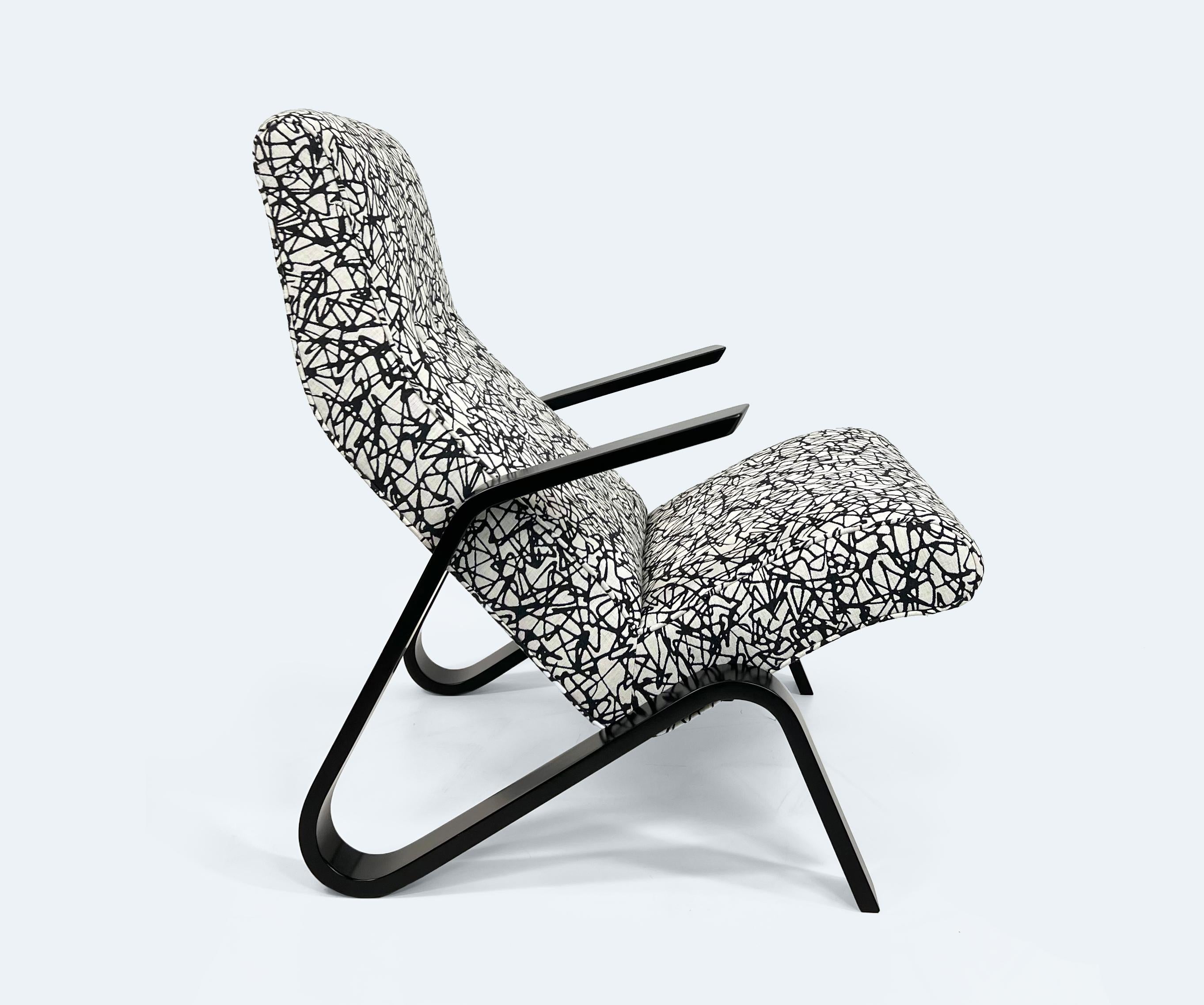 Américain Fauteuil de salon moderne du milieu du siècle Grasshopper d'Eero Saarinen 1946 en vente