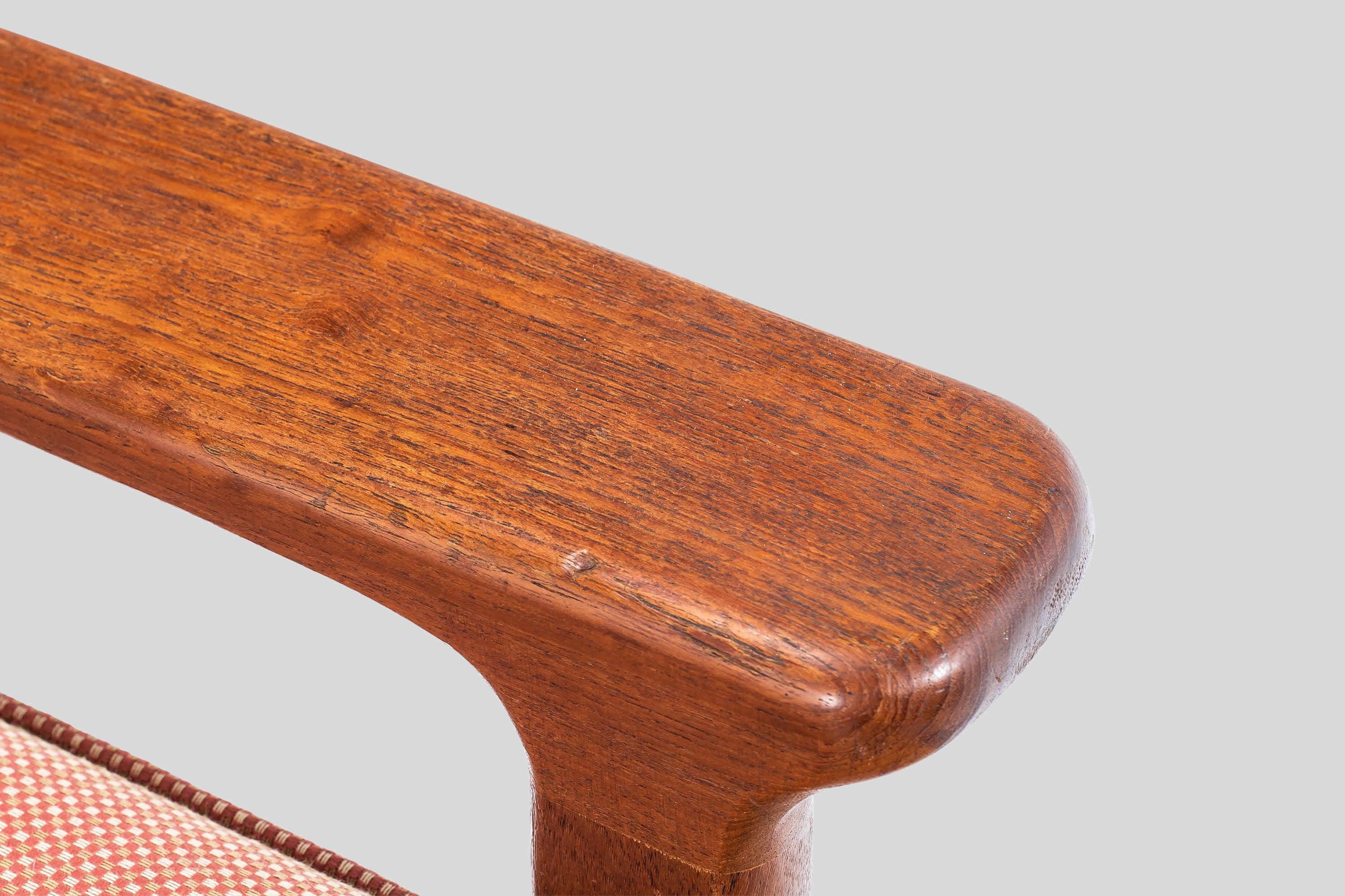 Teck Fauteuil de salon en teck de style moderne du milieu du siècle dernier, à la manière de Poul Volther, vers 1970 en vente