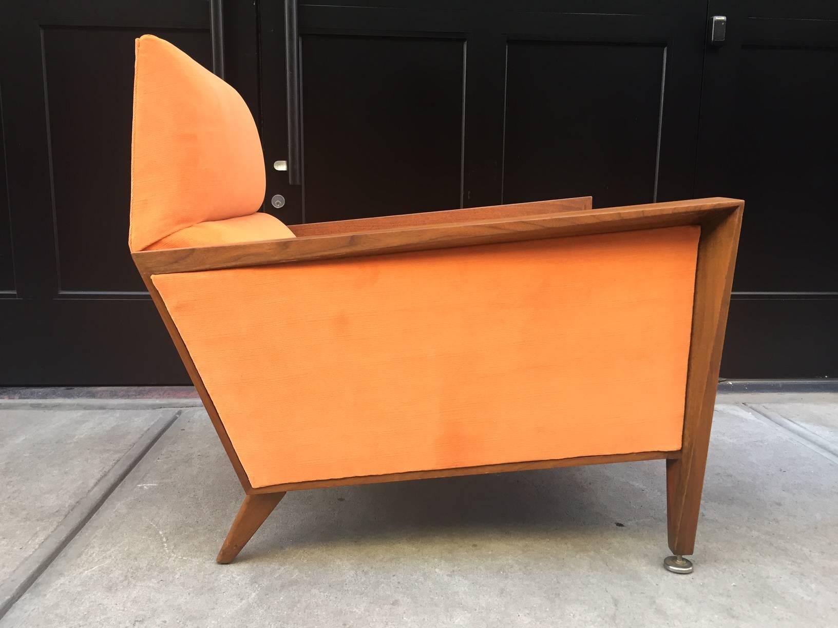 Mid-Century Modern Lounge Chair Manner of Jens Risom In Good Condition For Sale In New York, NY