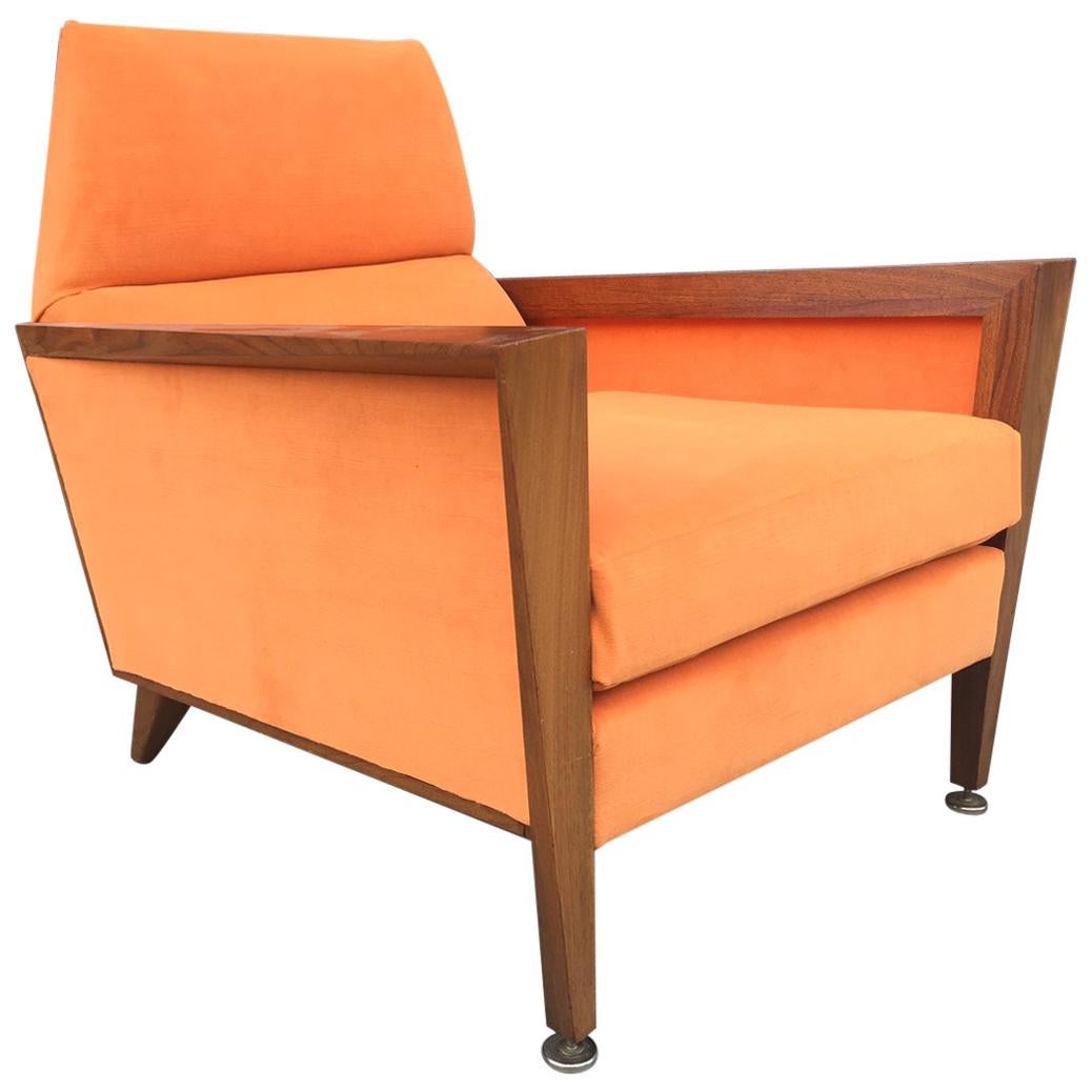 Mid-Century Modern Lounge Chair Manner of Jens Risom For Sale