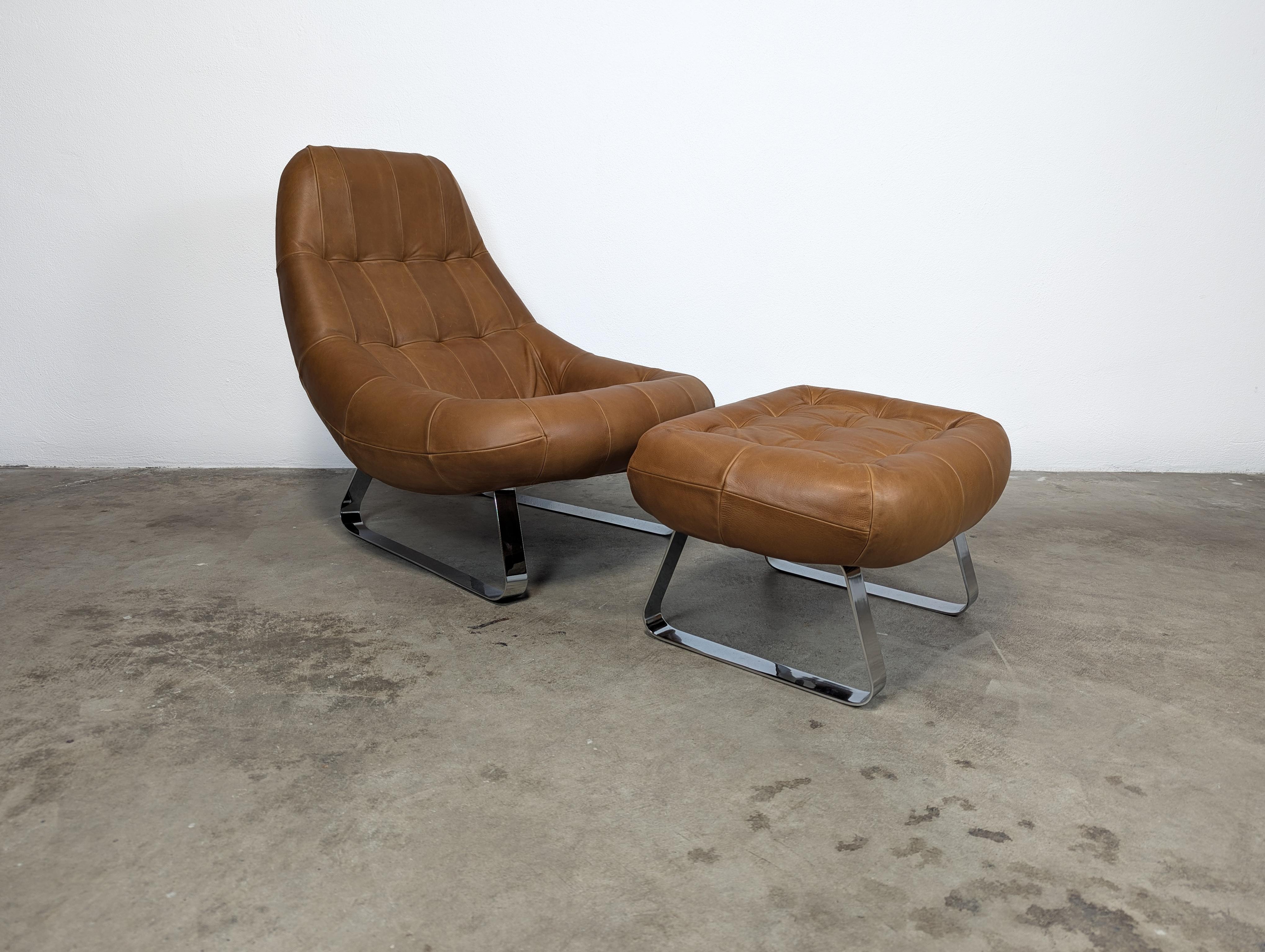 Sedia da salotto e ottomana del Mid Century Modern disegnata da Percival Lafer, anni '70 ca. in vendita 7
