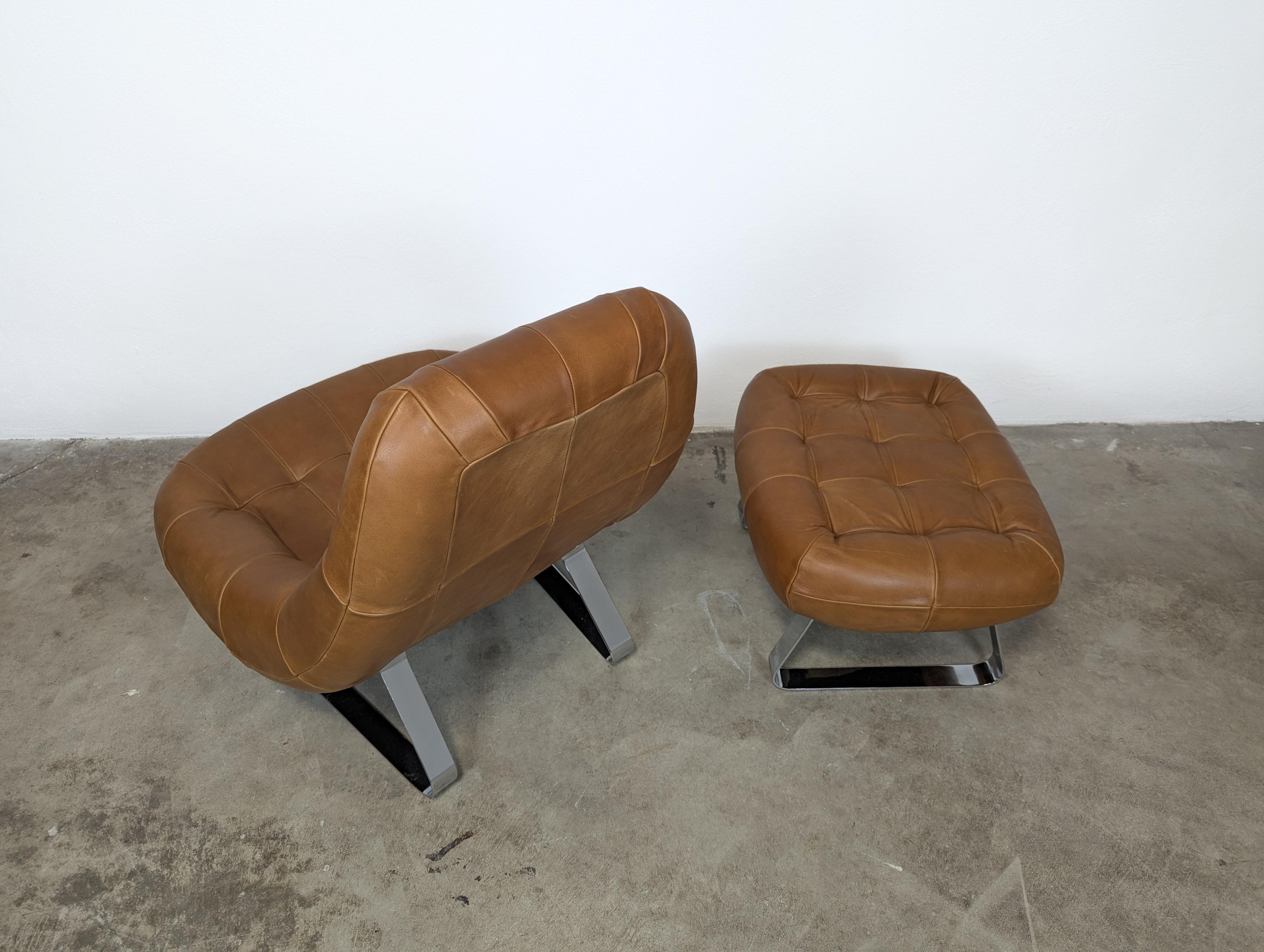 Sedia da salotto e ottomana del Mid Century Modern disegnata da Percival Lafer, anni '70 ca. in vendita 10