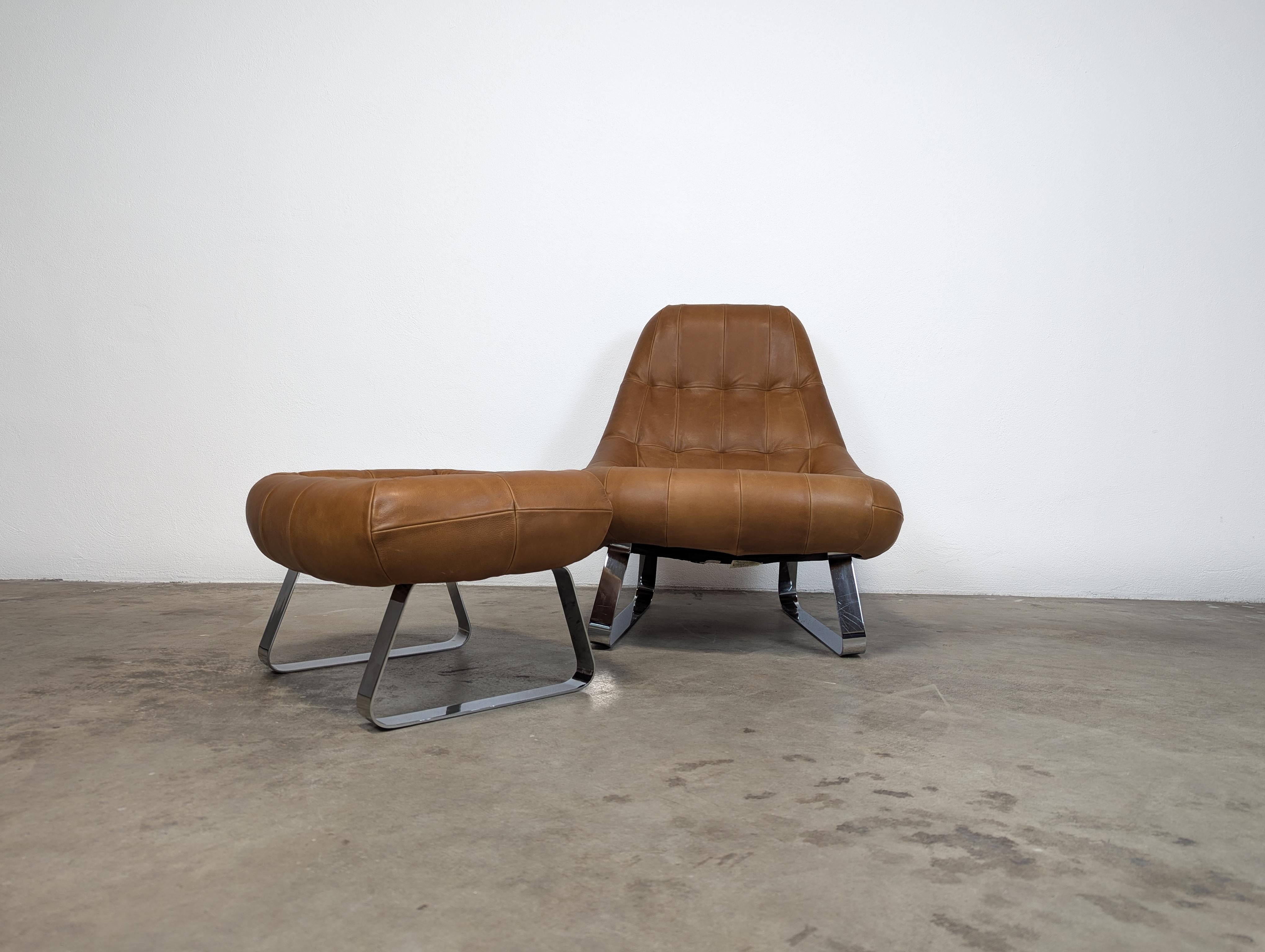 Sedia da salotto e ottomana del Mid Century Modern disegnata da Percival Lafer, anni '70 ca. in vendita 11