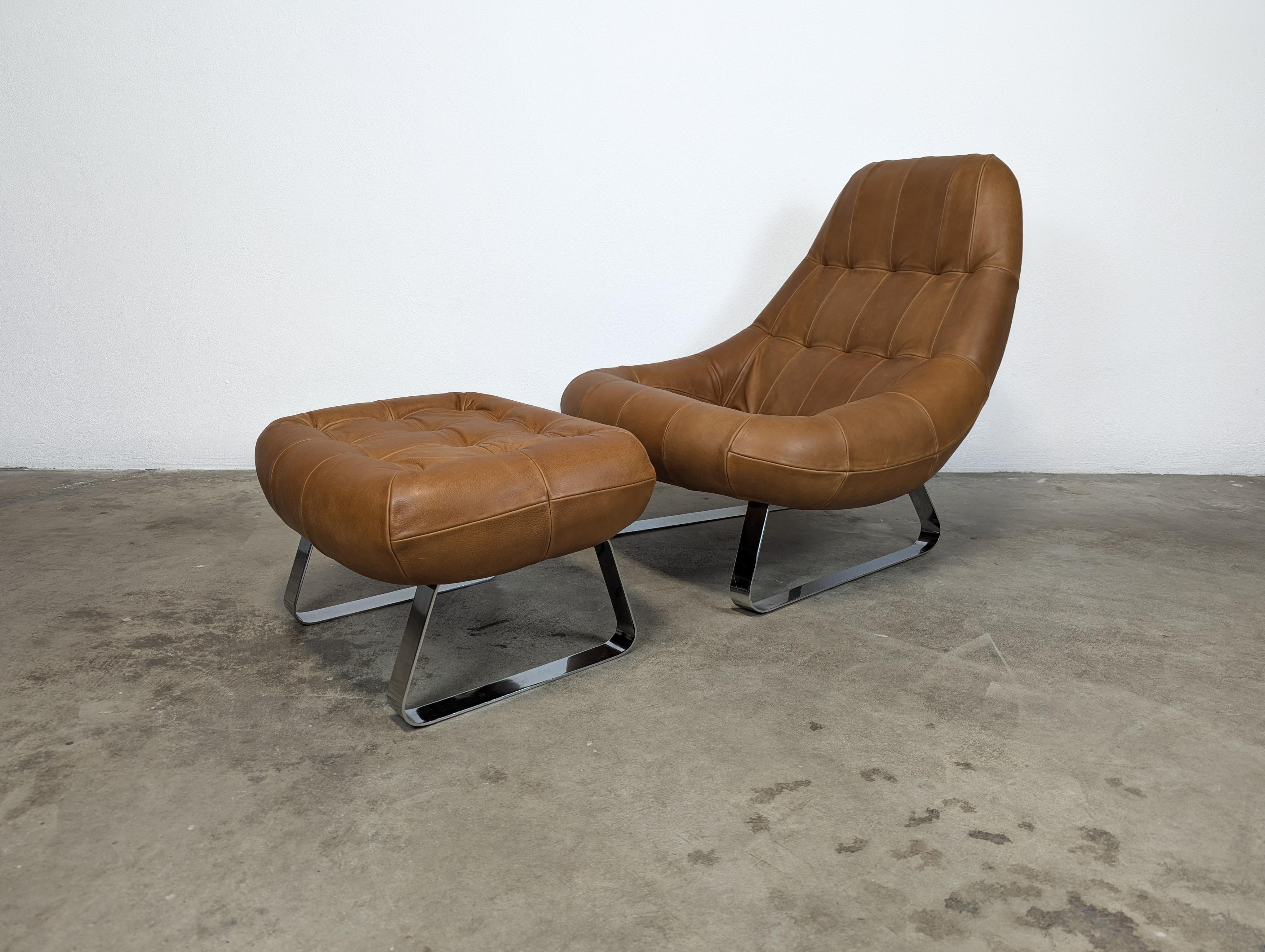 Sedia da salotto e ottomana del Mid Century Modern disegnata da Percival Lafer, anni '70 ca. in vendita 12