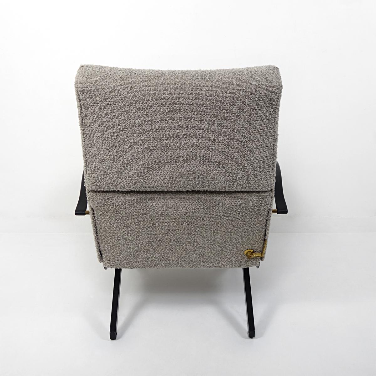 Brass Mid-Century Modern Lounge Chair P40 by Osvaldo Borsani for Tecno