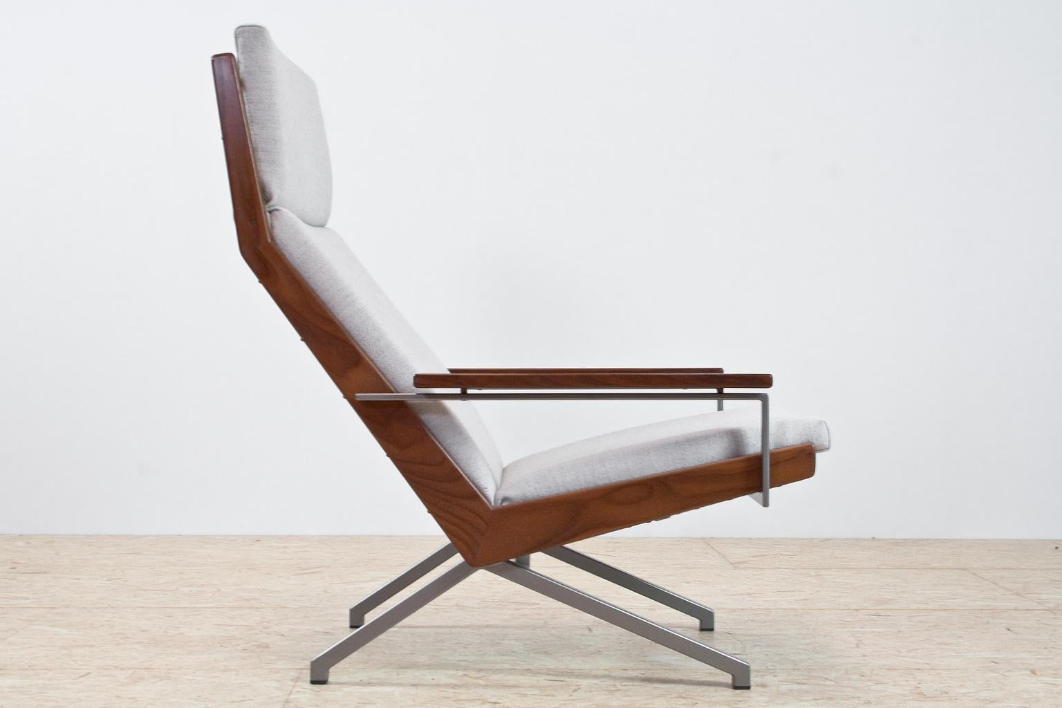 Dutch Mid-Century Modern Lounge Chair Teak with Pyramide Foot by Rob Parry, 1960s
