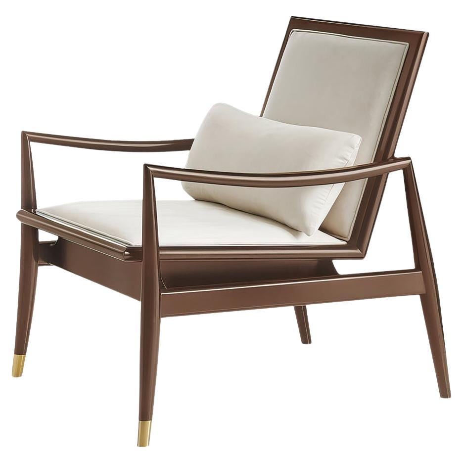 Mid Century Modern Lounge Chair - Walnut Finish For Sale