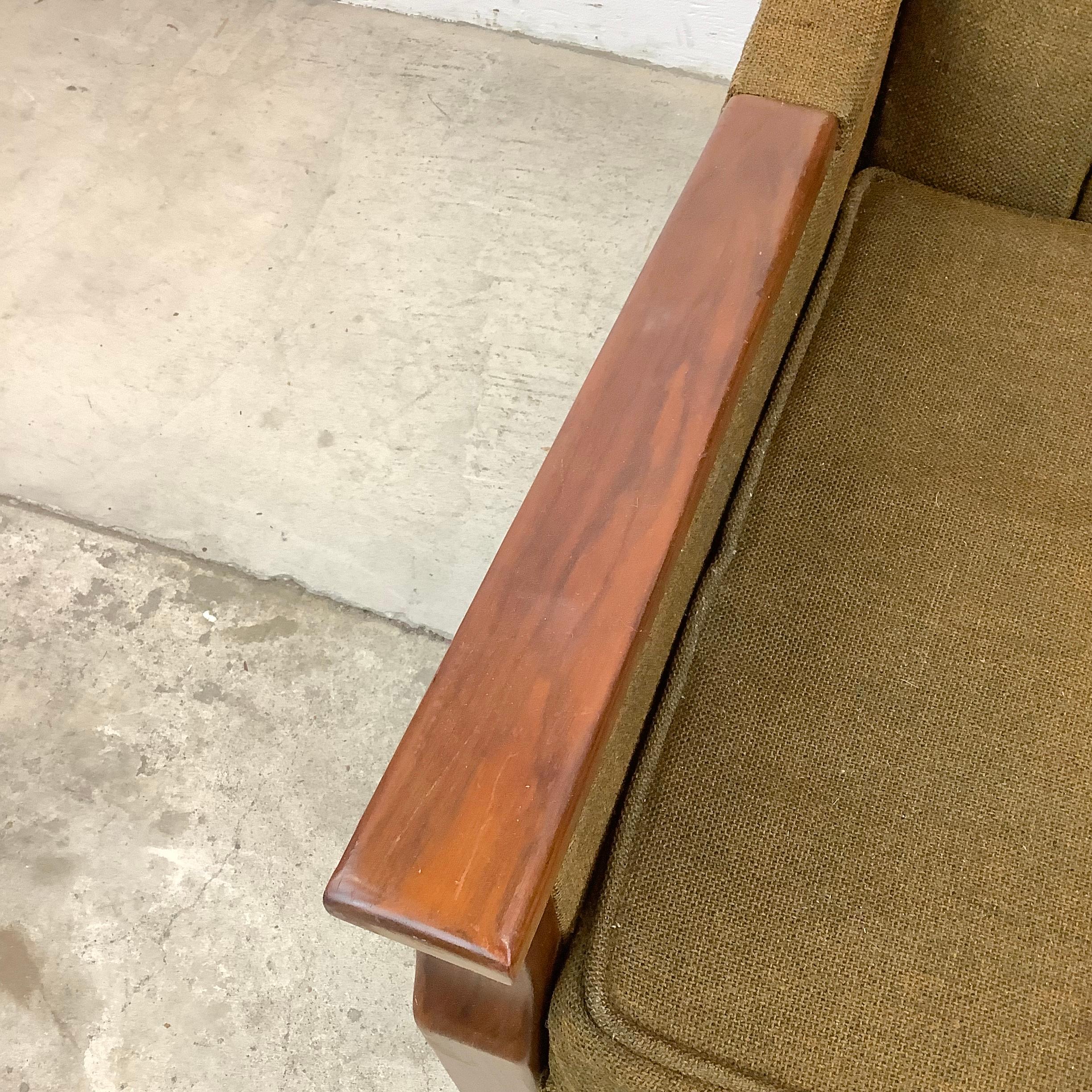 Mid-Century Modern Lounge Chair With walnut arms For Sale 9