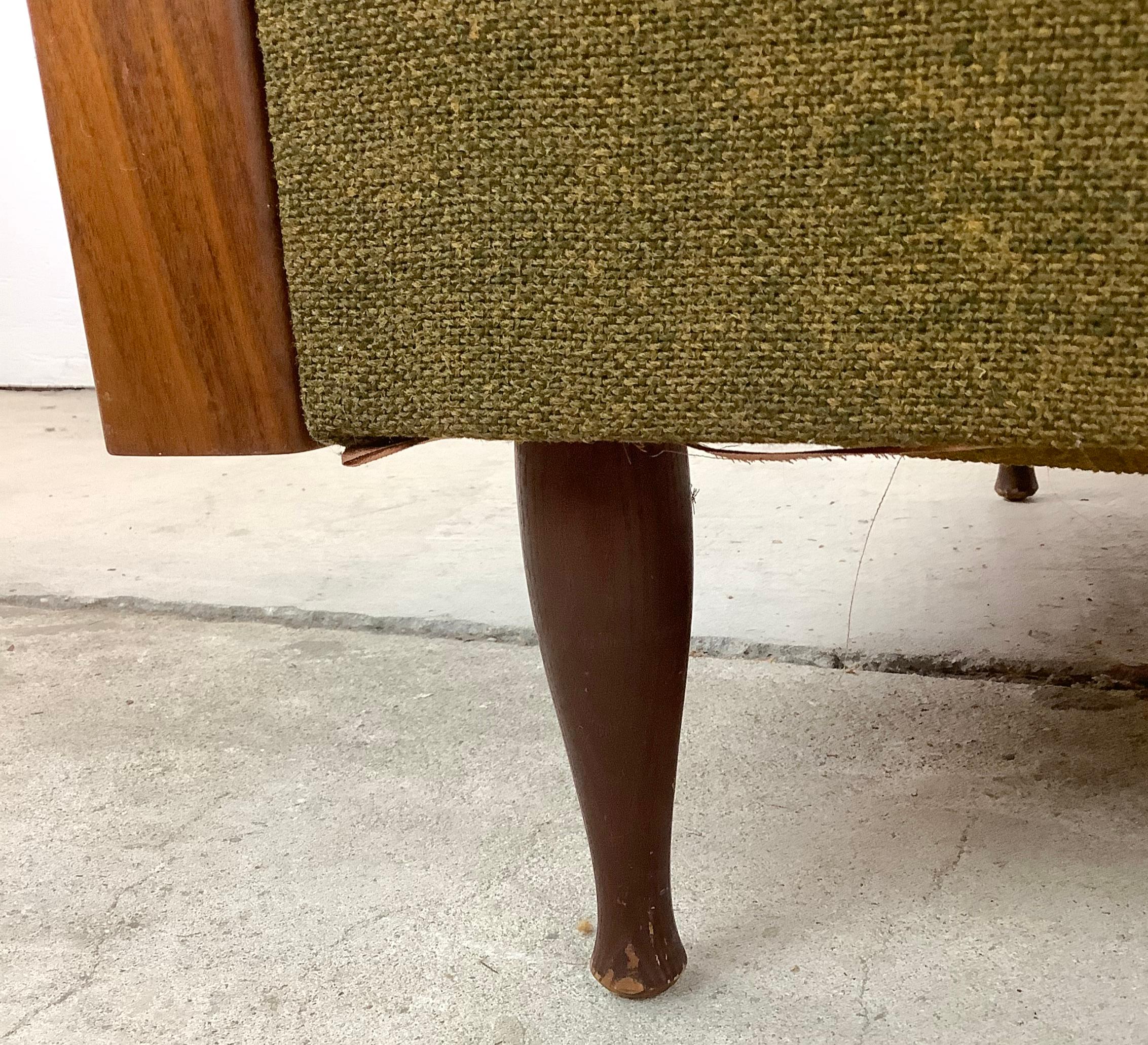 Mid-Century Modern Lounge Chair With walnut arms For Sale 11