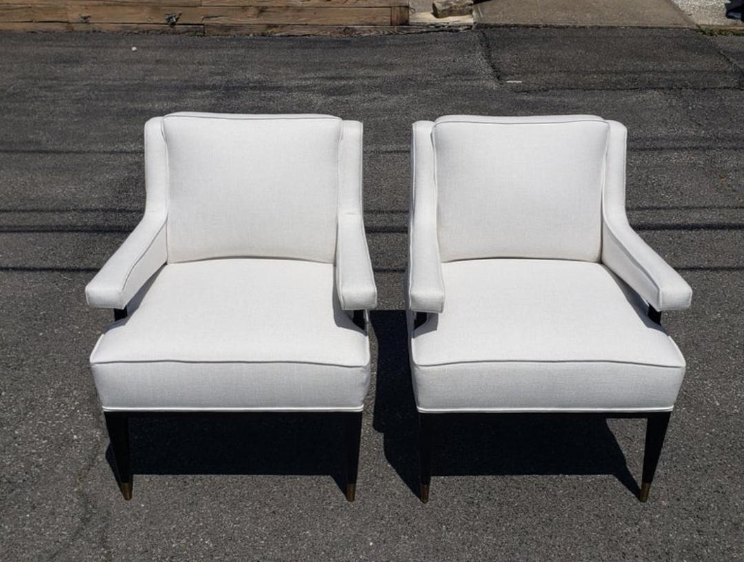 Mid-Century Modern  Mid Century Modern Lounge Chairs A Pair For Sale