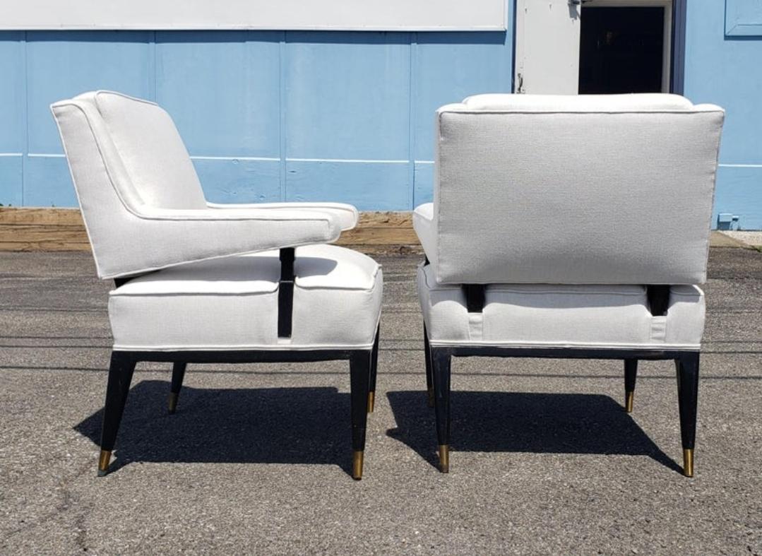American  Mid Century Modern Lounge Chairs A Pair For Sale
