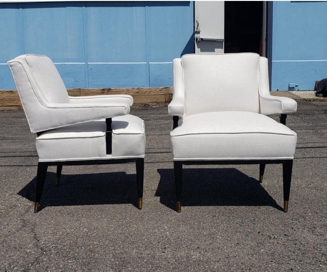 20th Century  Mid Century Modern Lounge Chairs A Pair For Sale
