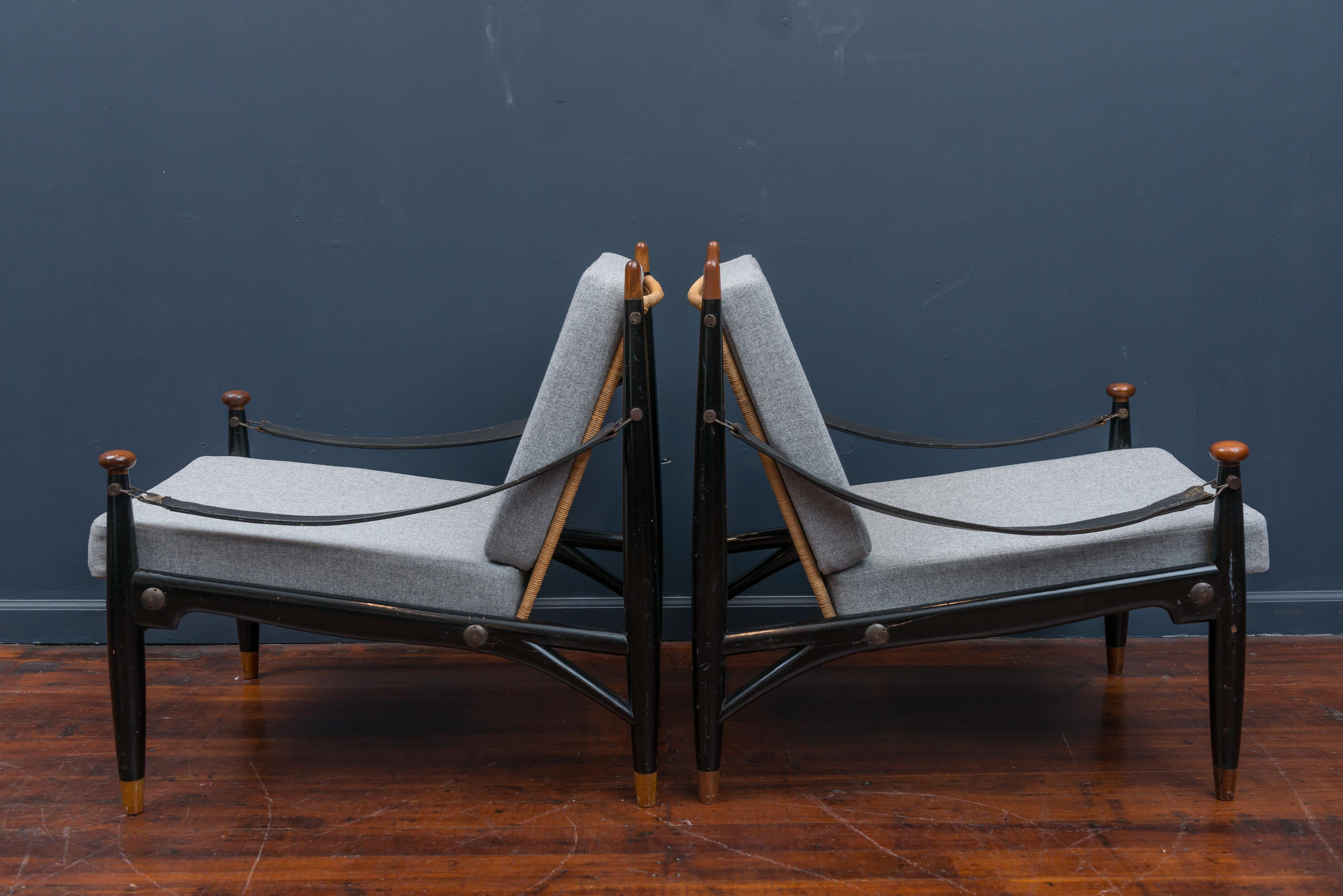 Mid-Century Modern Lounge Chairs and Table 5