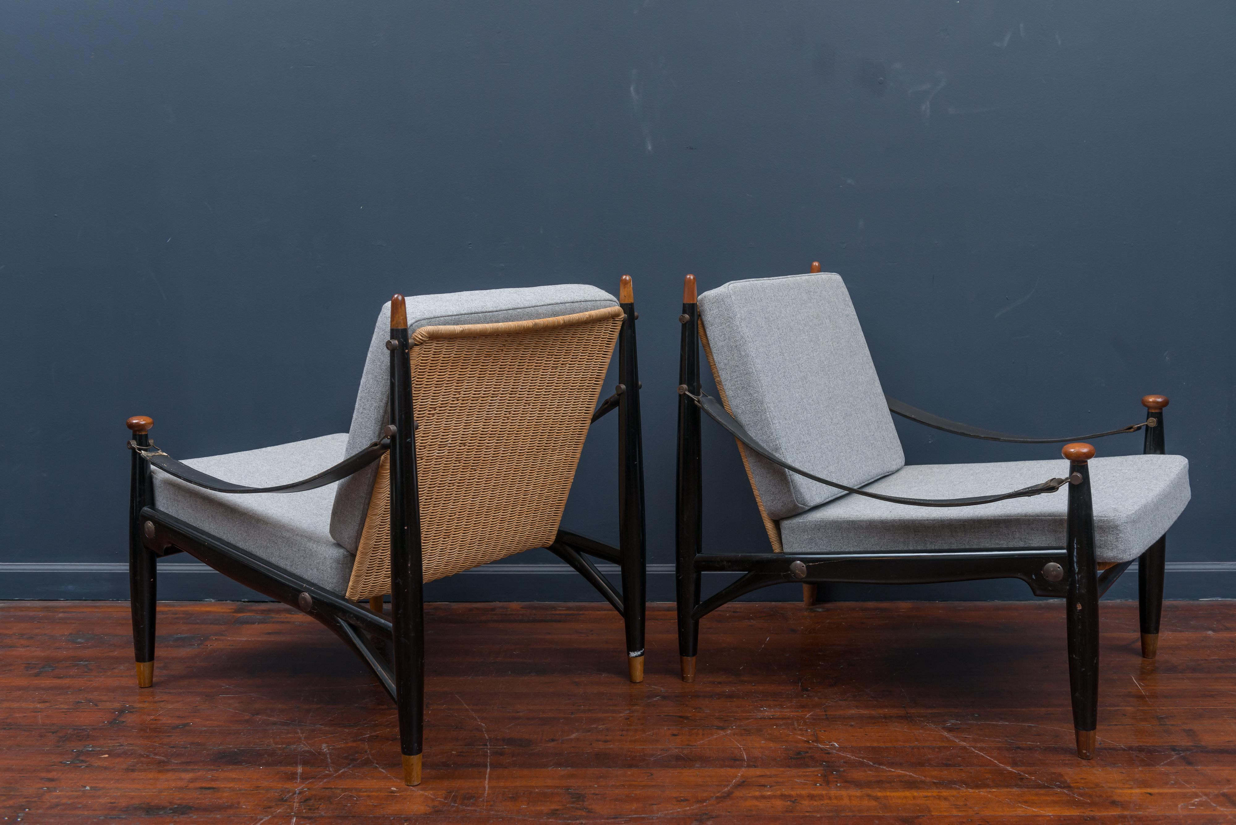 Mid-Century Modern Lounge Chairs and Table 6