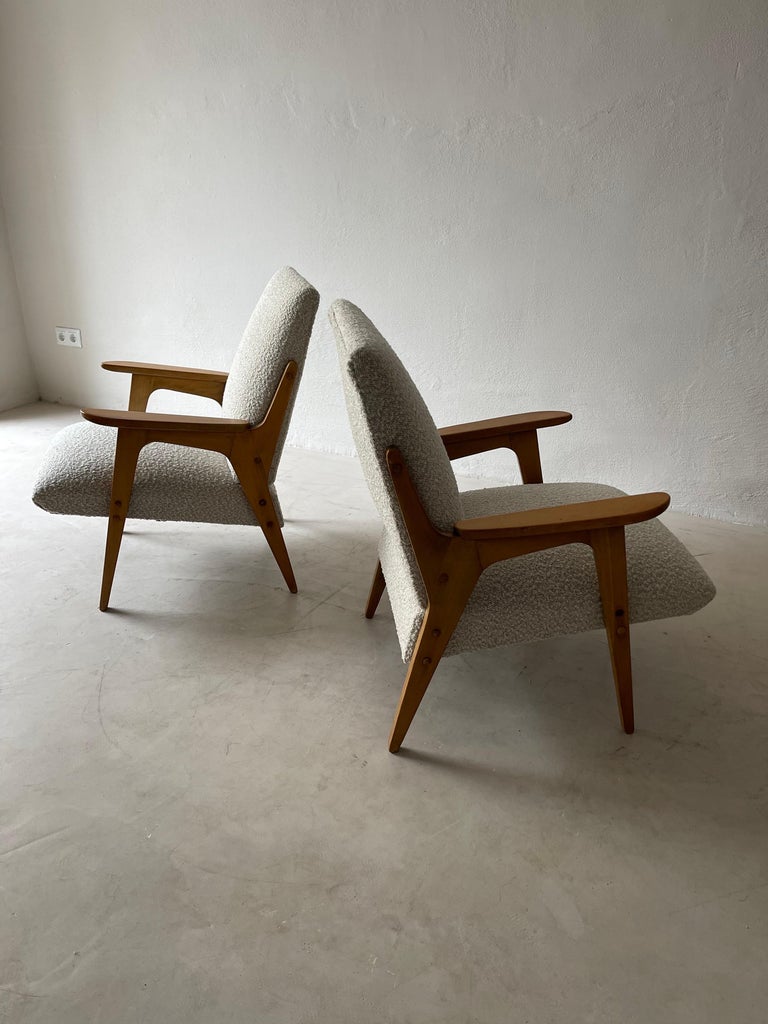 MidCentury Modern Lounge Chairs by Franz Schuster in the Style of Gio