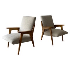 Chaises longues modernes du milieu du siècle dernier de Franz Schuster dans le style de Gio Ponti