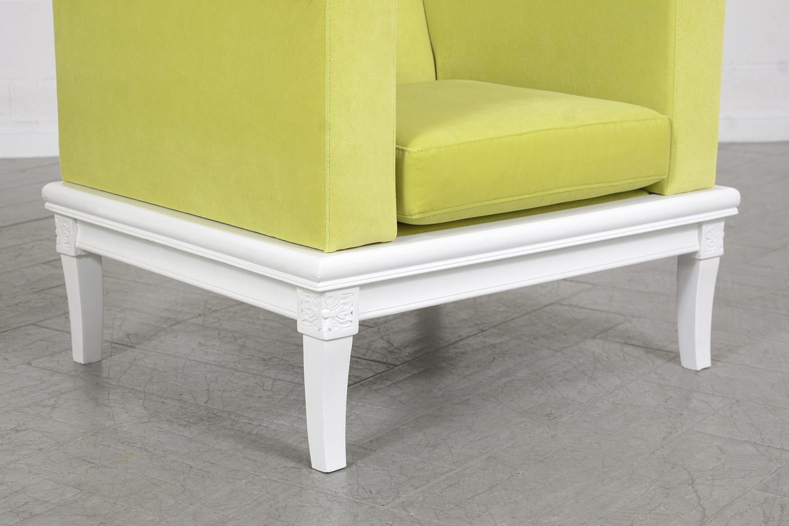 Modern Green Velvet Lounge Chairs: Vintage Elegance Meets Contemporary Comfort 2