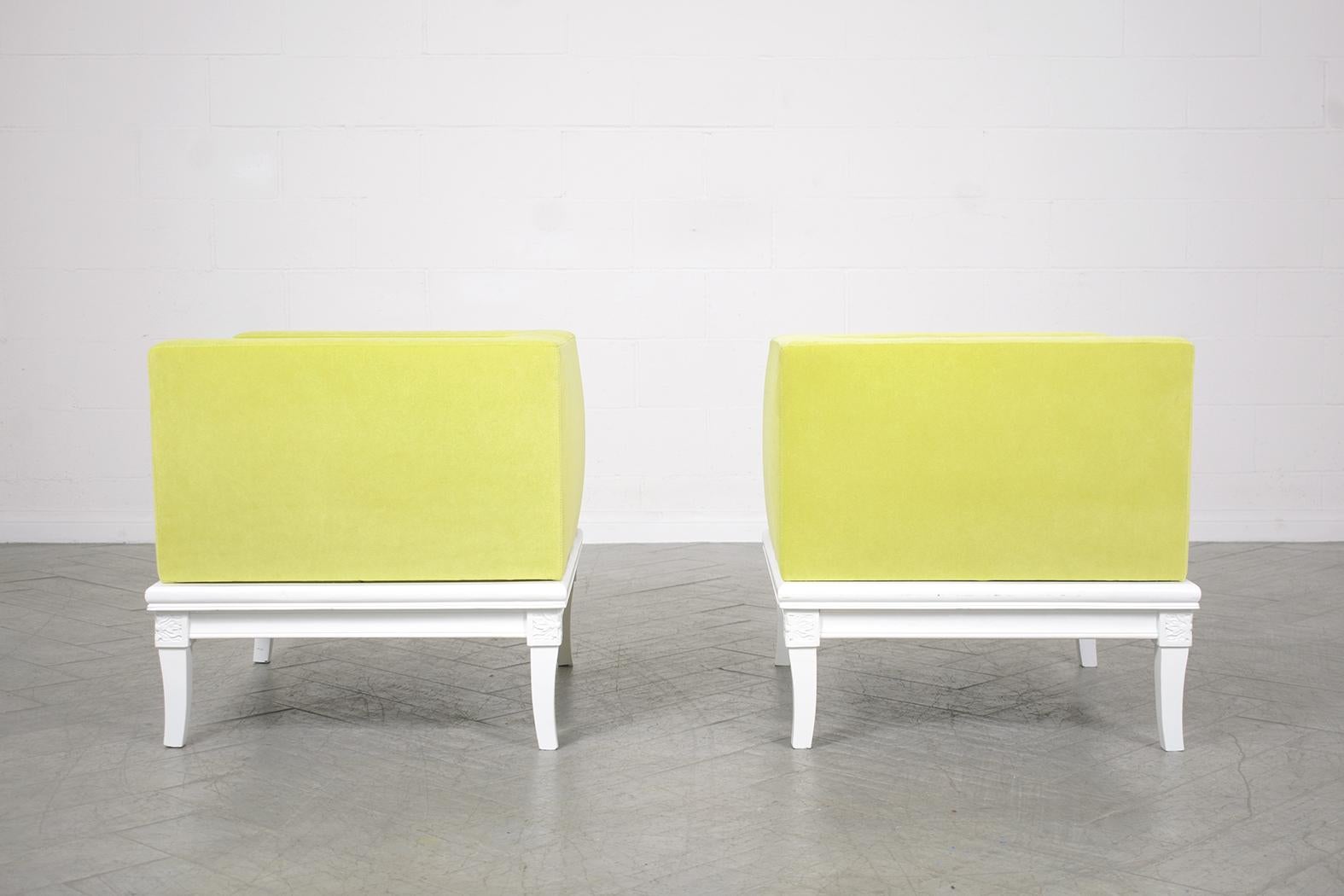 Modern Green Velvet Lounge Chairs: Vintage Elegance Meets Contemporary Comfort 4
