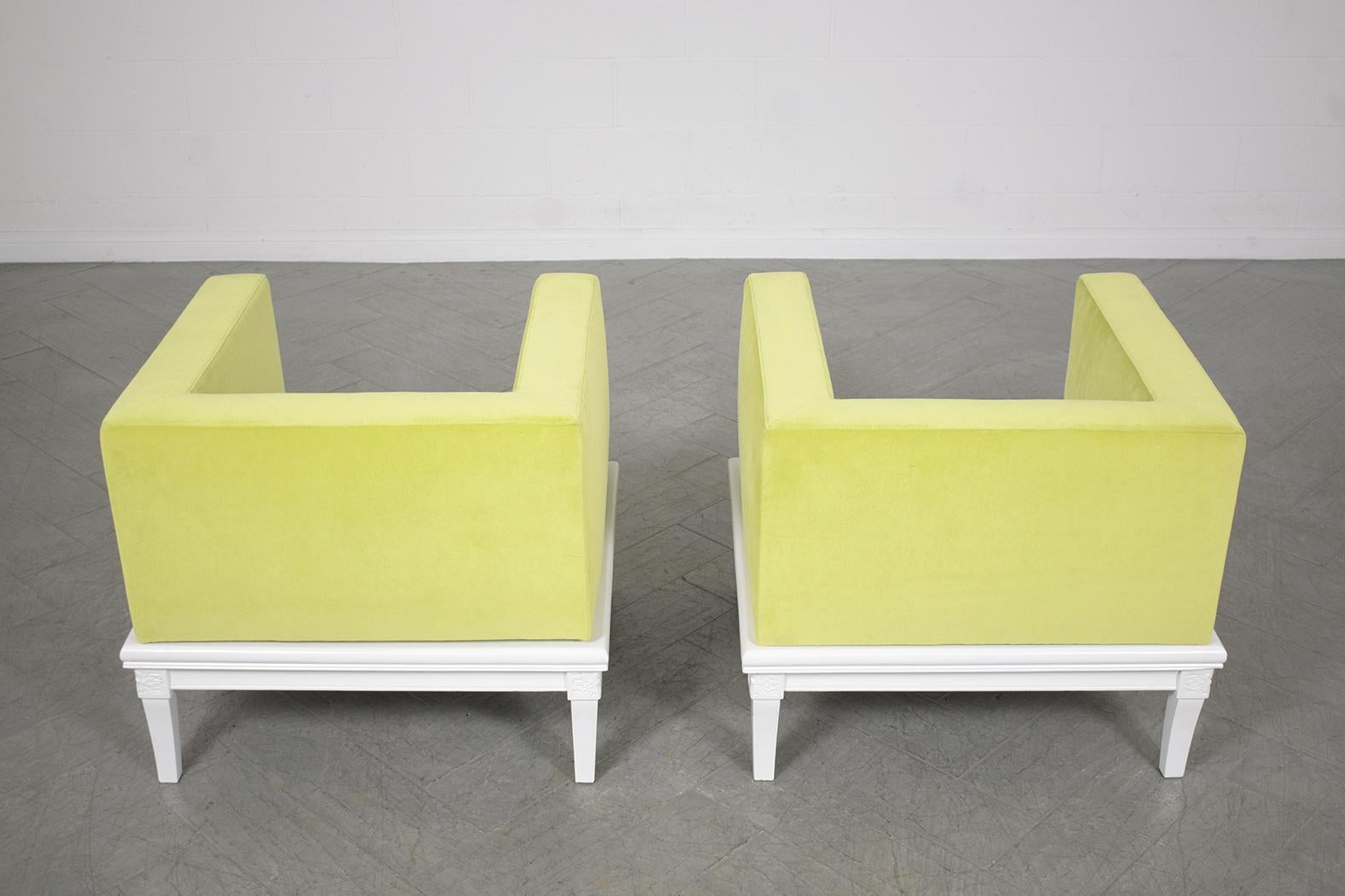 Modern Green Velvet Lounge Chairs: Vintage Elegance Meets Contemporary Comfort 3