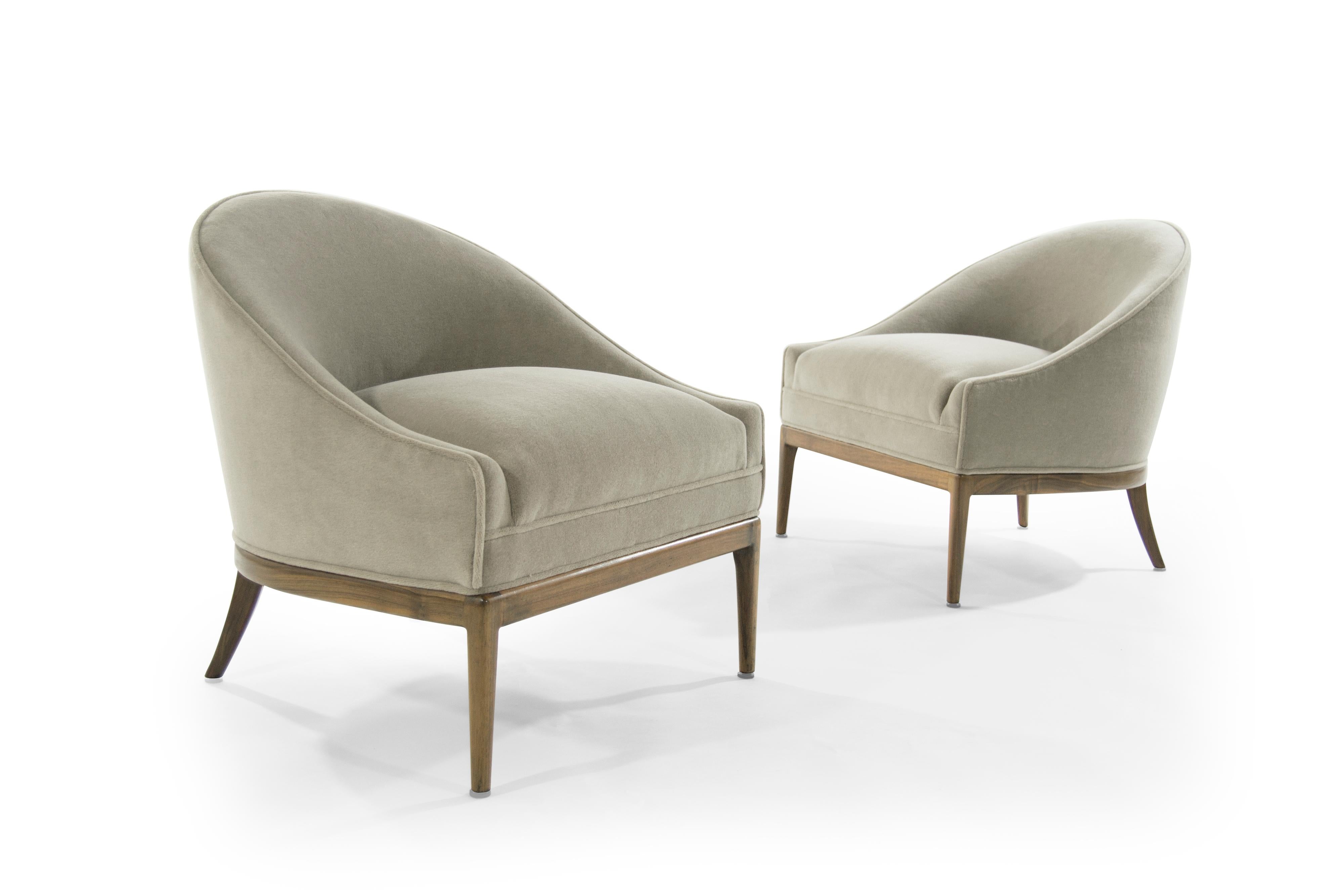 Mid-Century Modern Lounge Chairs in Mohair, 1950s 1