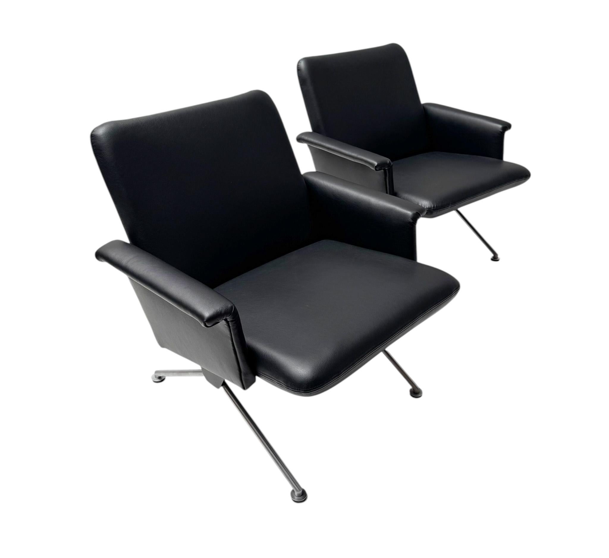 Olandese Sedie da salotto moderne di metà secolo n. 1432 di Andre Cordemeijer per Gispen, 1961 in vendita